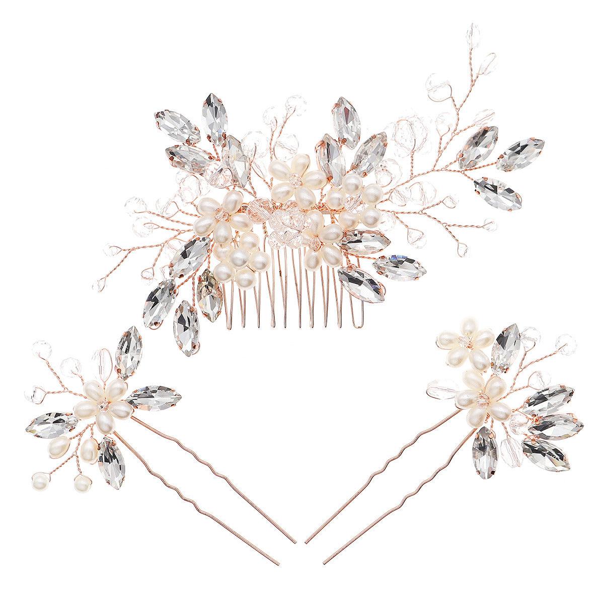 Wedding Hair Comb Pearl Forest Bride Hair Accessories Set of 3 734482274608