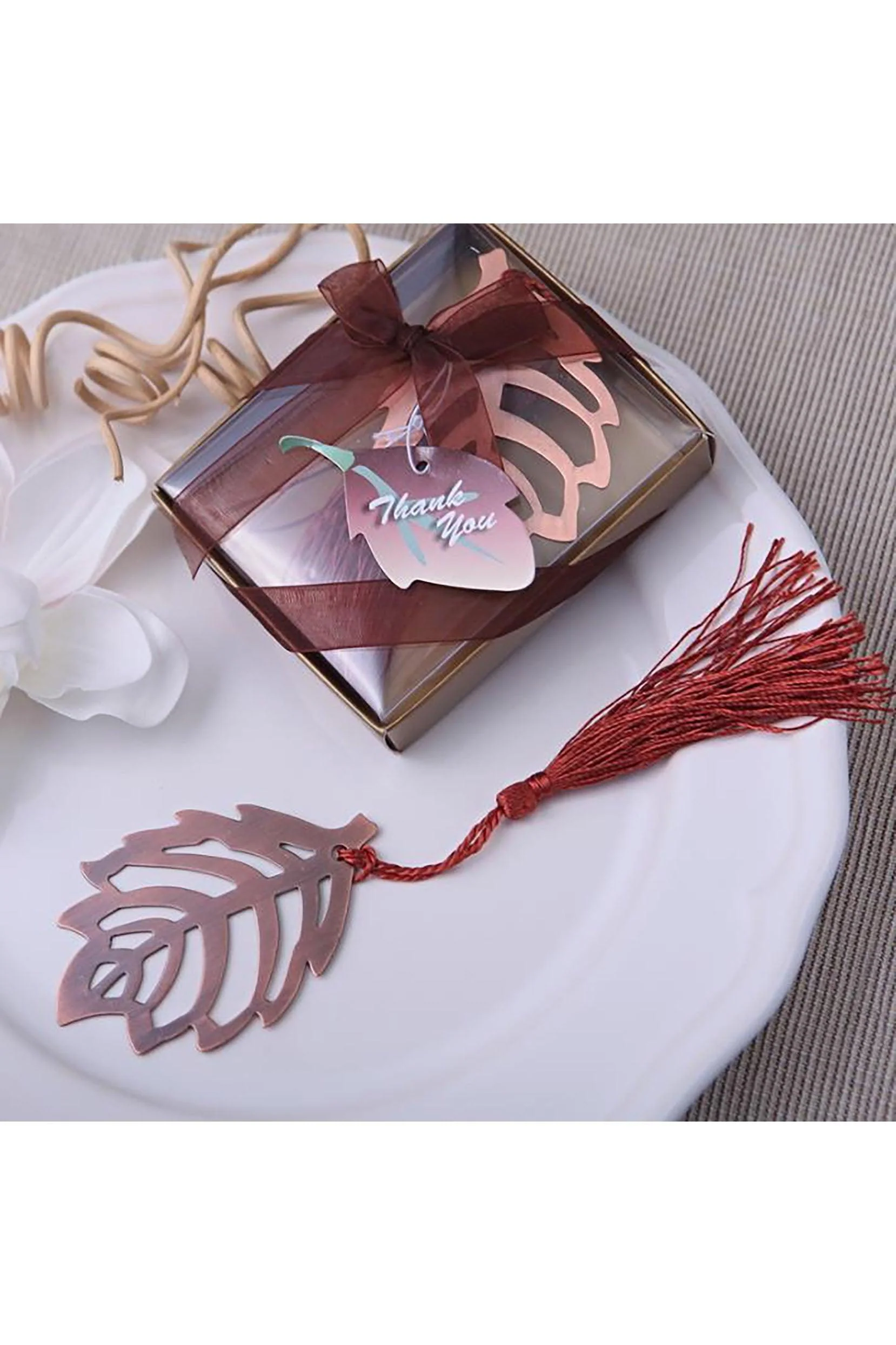 Fall Rustic Favor Maple Leaf Bookmark Page Marker CGF0101 (Set of 6 pcs)
