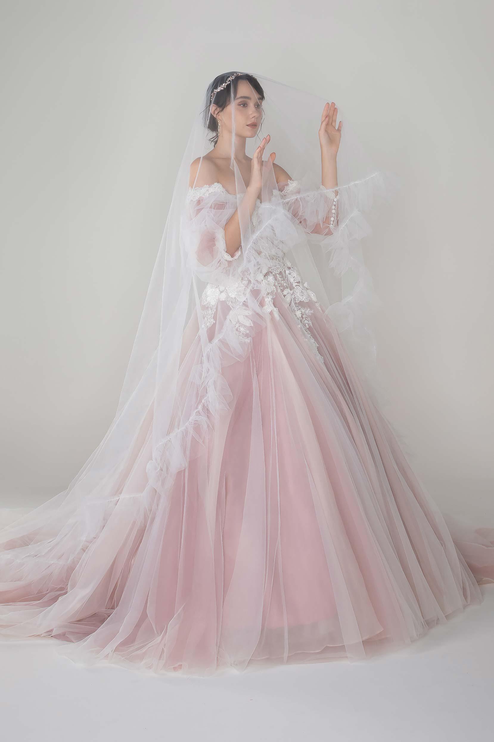 One-tier Cut Edge Tulle Cathedral Veils with CV0282