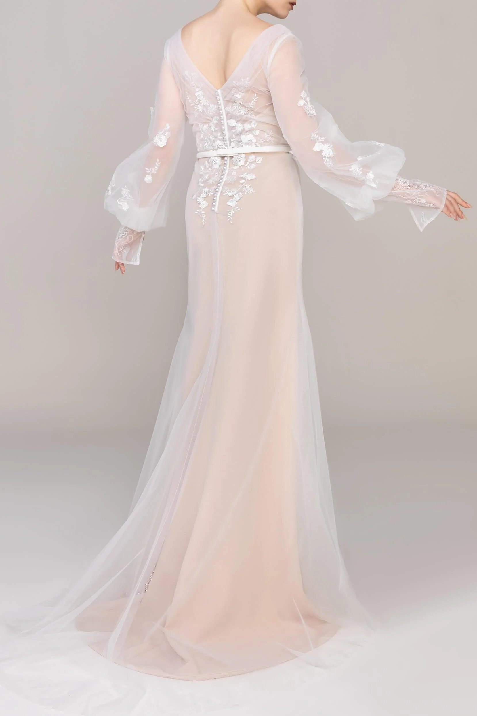 Elegant Tulle Wedding Wrap with Appliques CZ0271