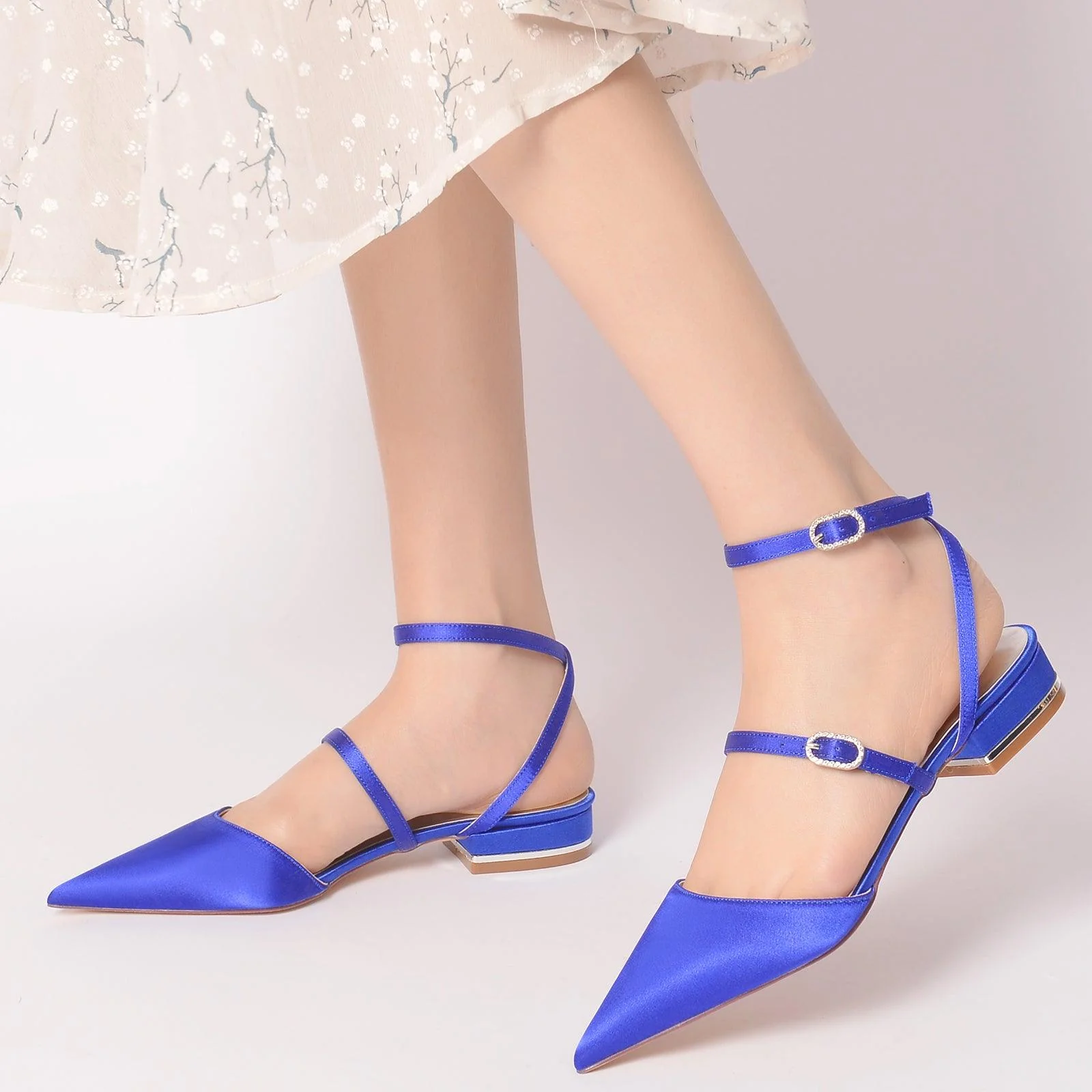 Flat Heel 2.5cm Silk-Like Shoes CK0249