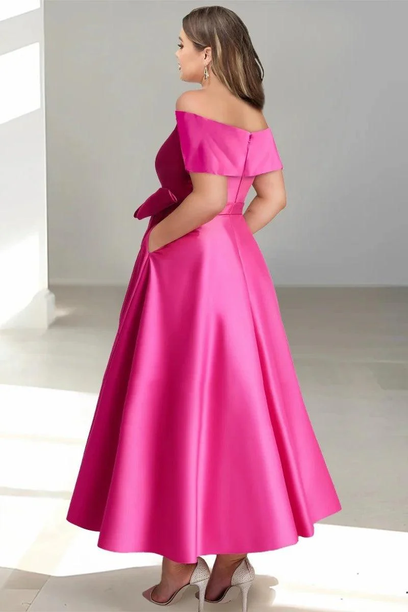 Off The Shoulder Sleeveless Ankle Length Mother Dresses CM0332