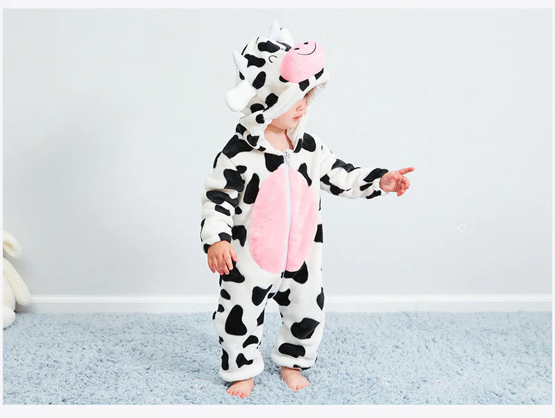 Baby Hooded Cartoon Rompers