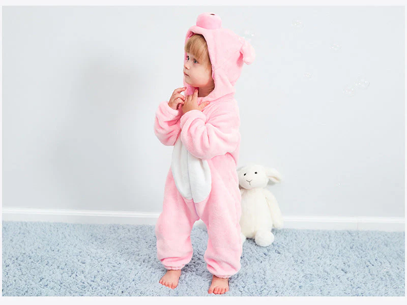 Baby Hooded Cartoon Rompers