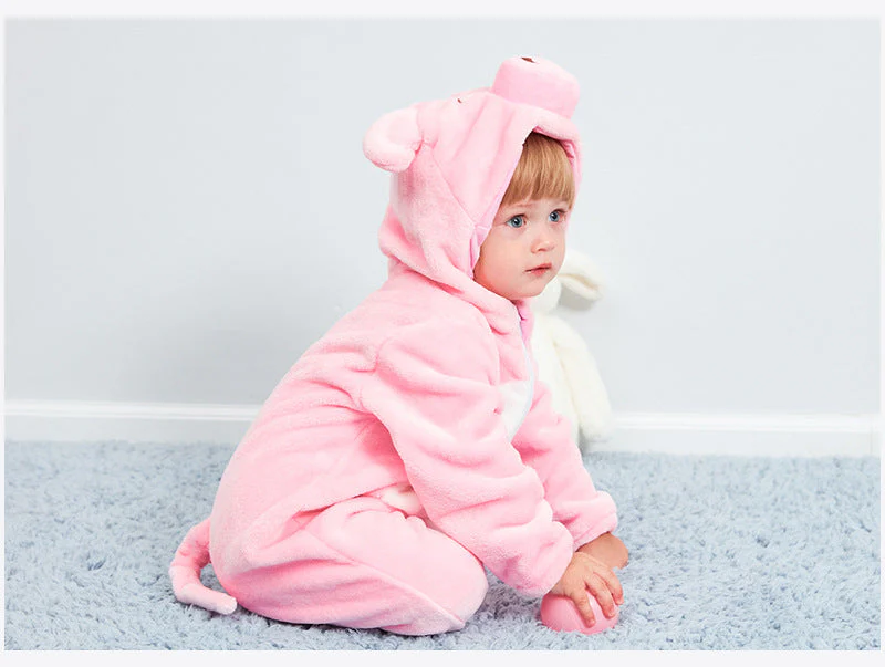Baby Hooded Cartoon Rompers
