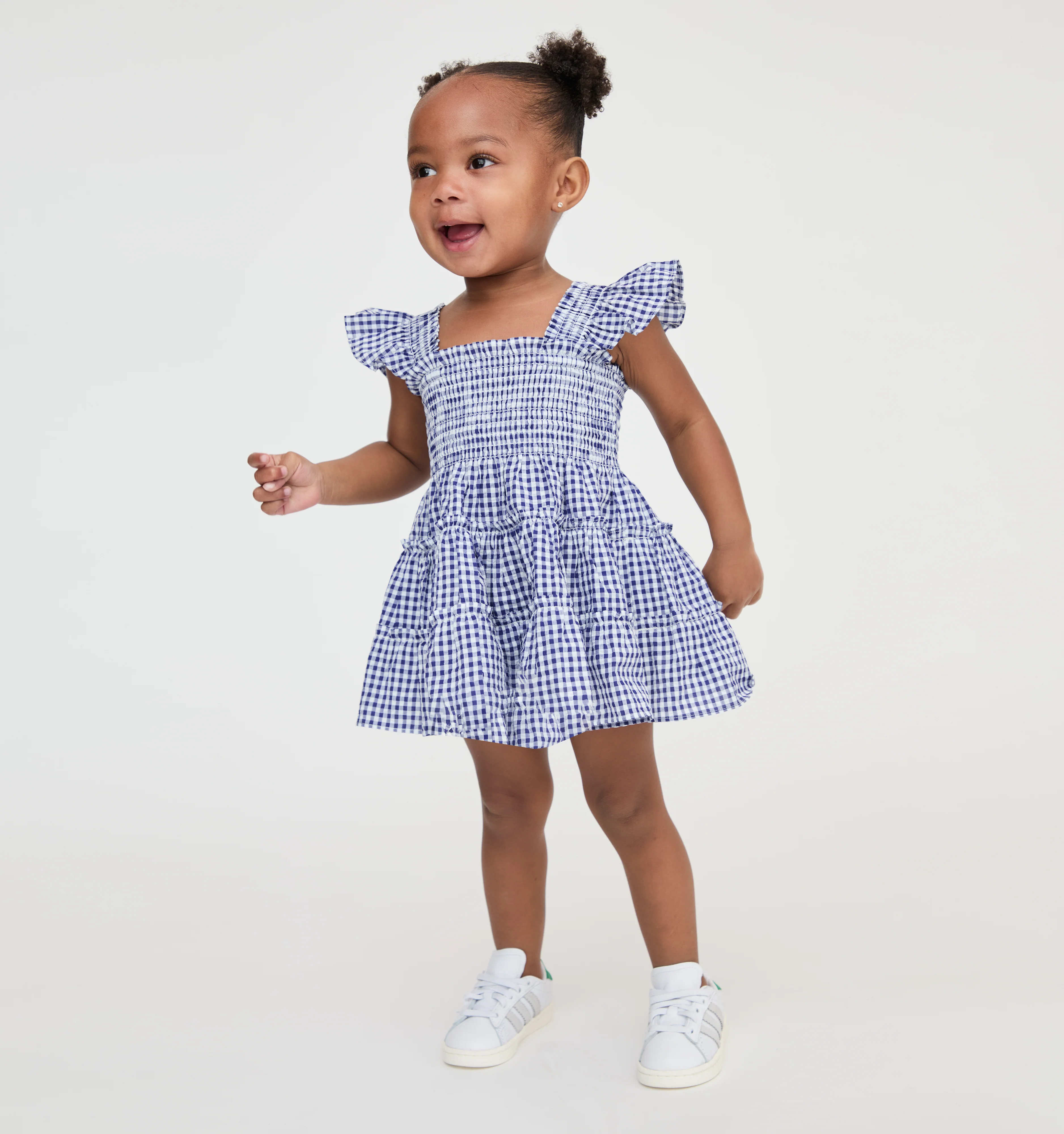 The Baby Ellie Nap Dress - Navy Gingham