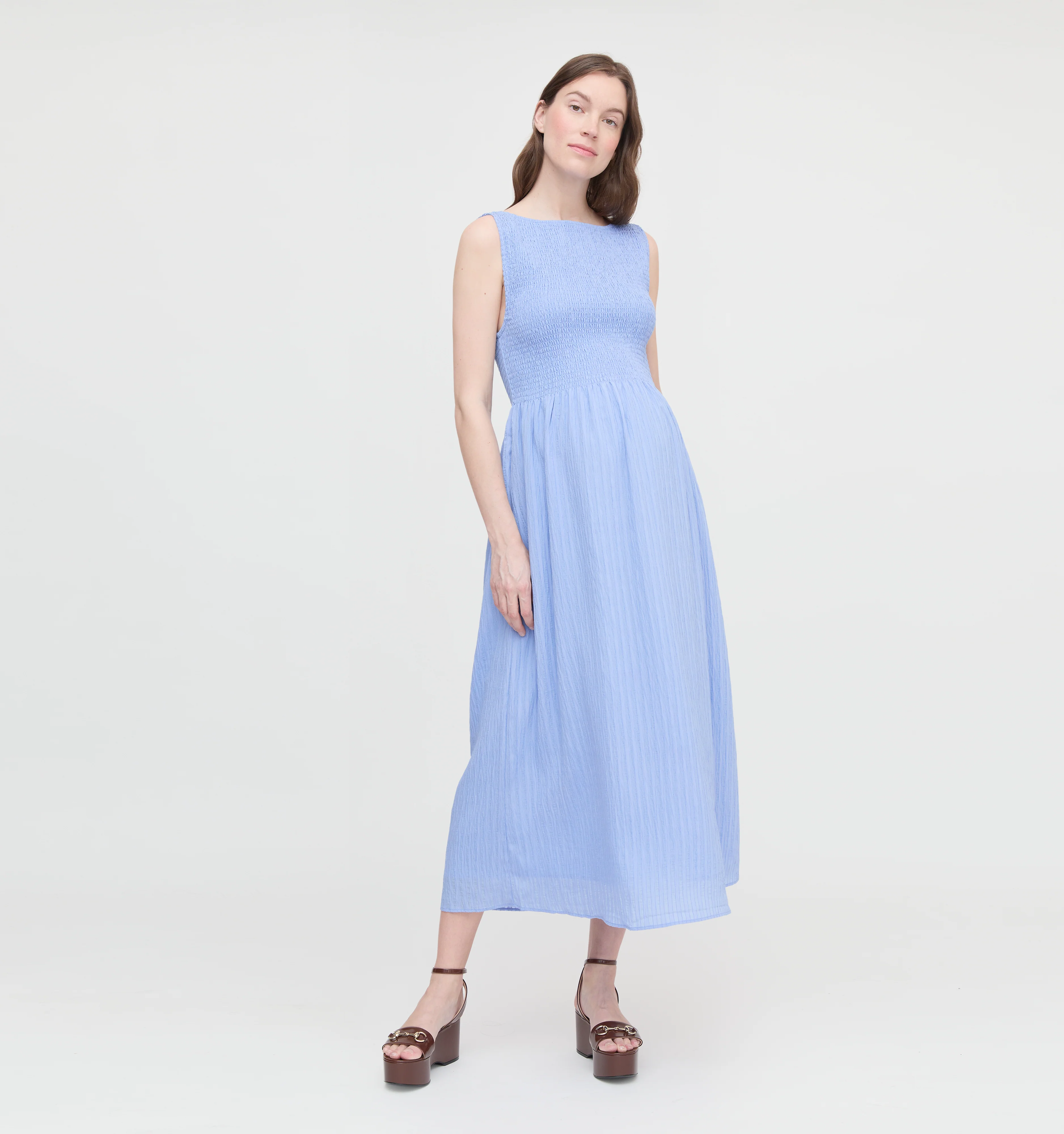 The Maternity Cosima Nap Dress - Bluebird