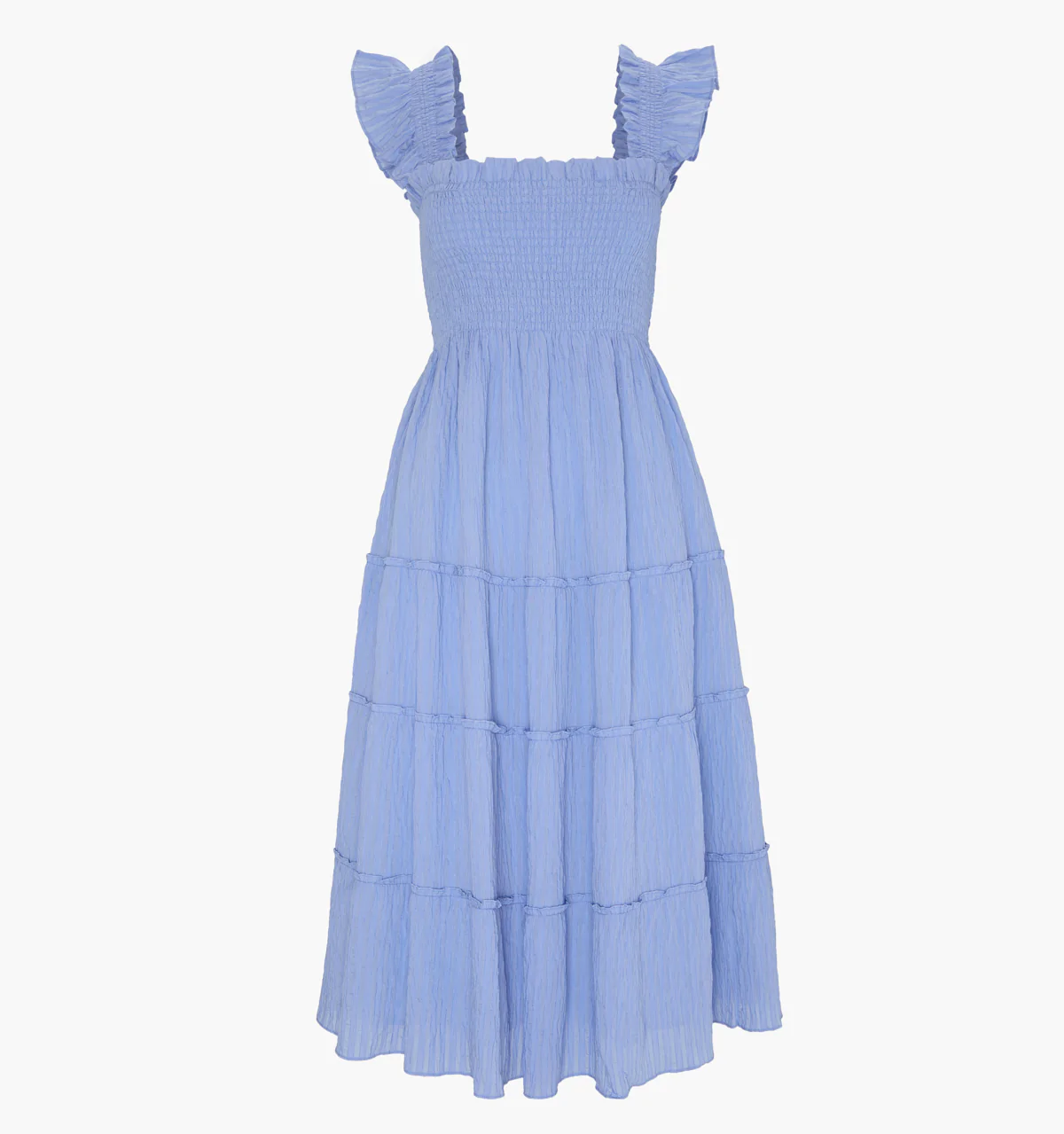 The Ellie Nap Dress - Bluebird Tonal Seersucker