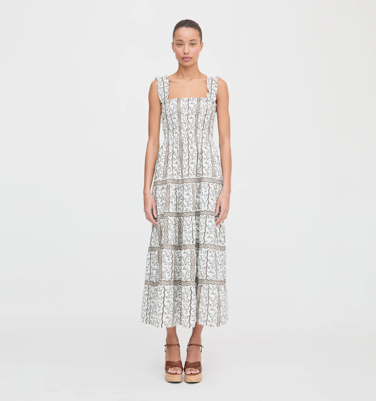 The Kimmy Nap Dress - Mocha Provence Floral