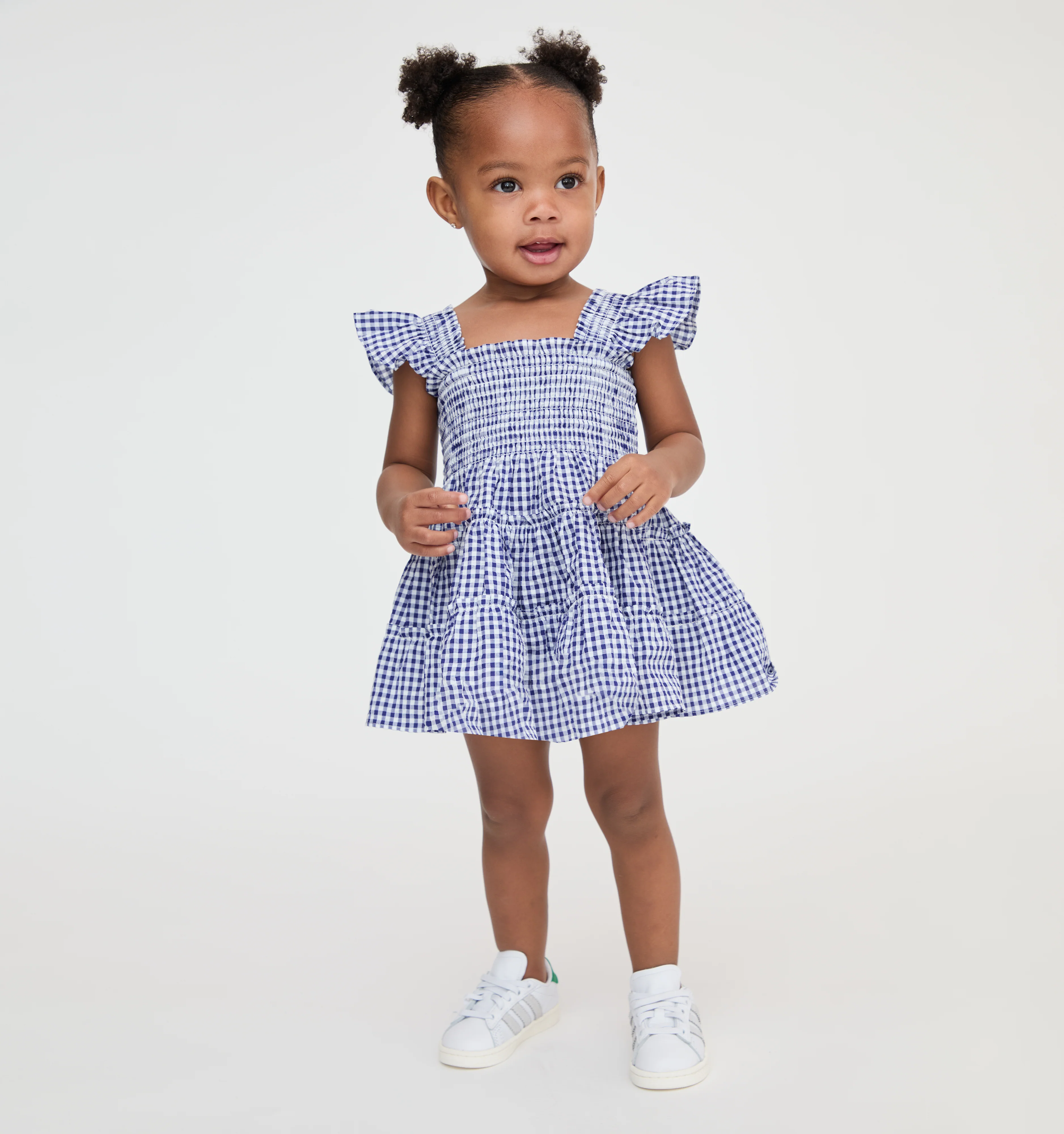 The Baby Ellie Nap Dress - Navy Gingham