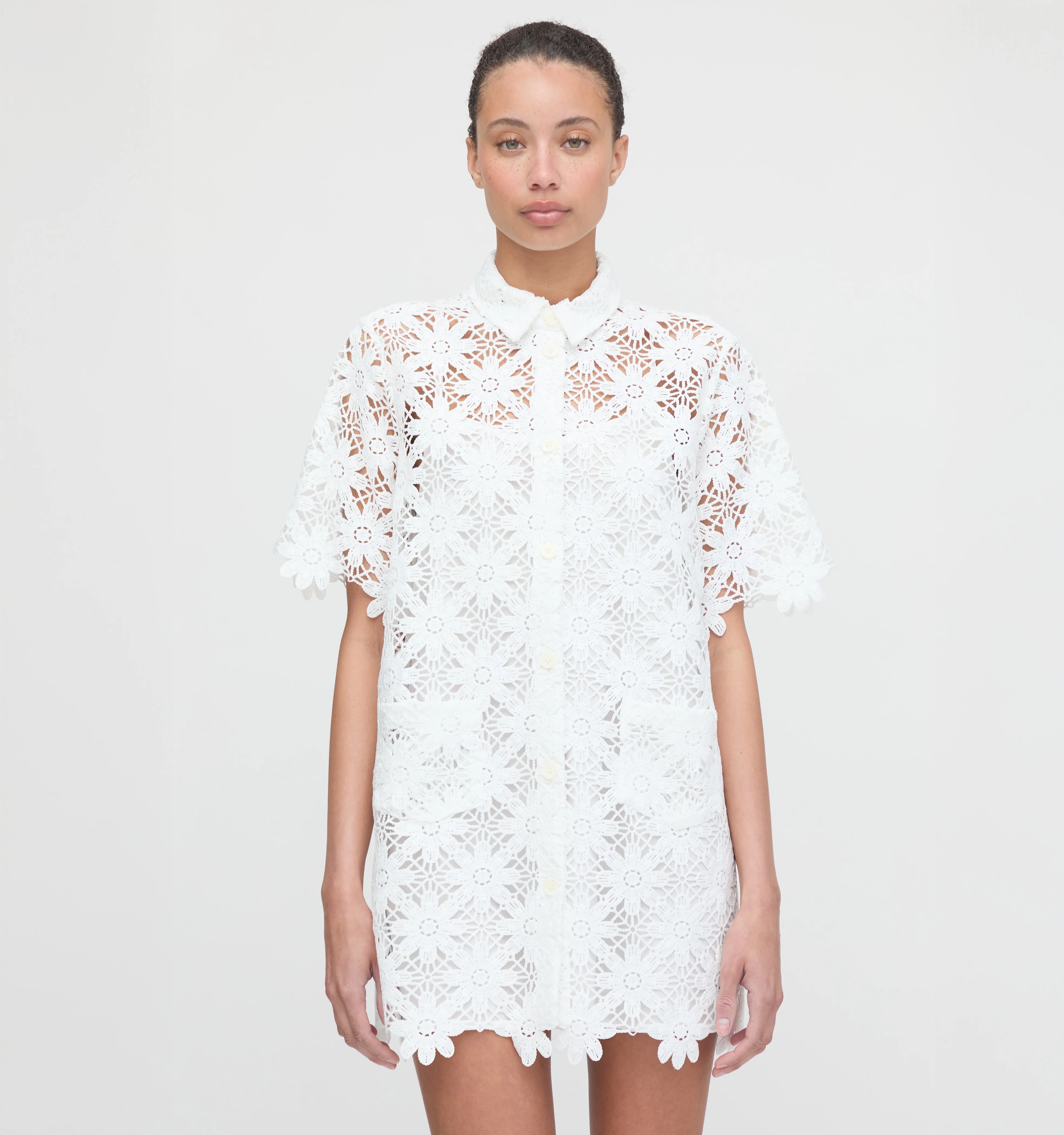 The Victoria Dress - White Daisy Crochet