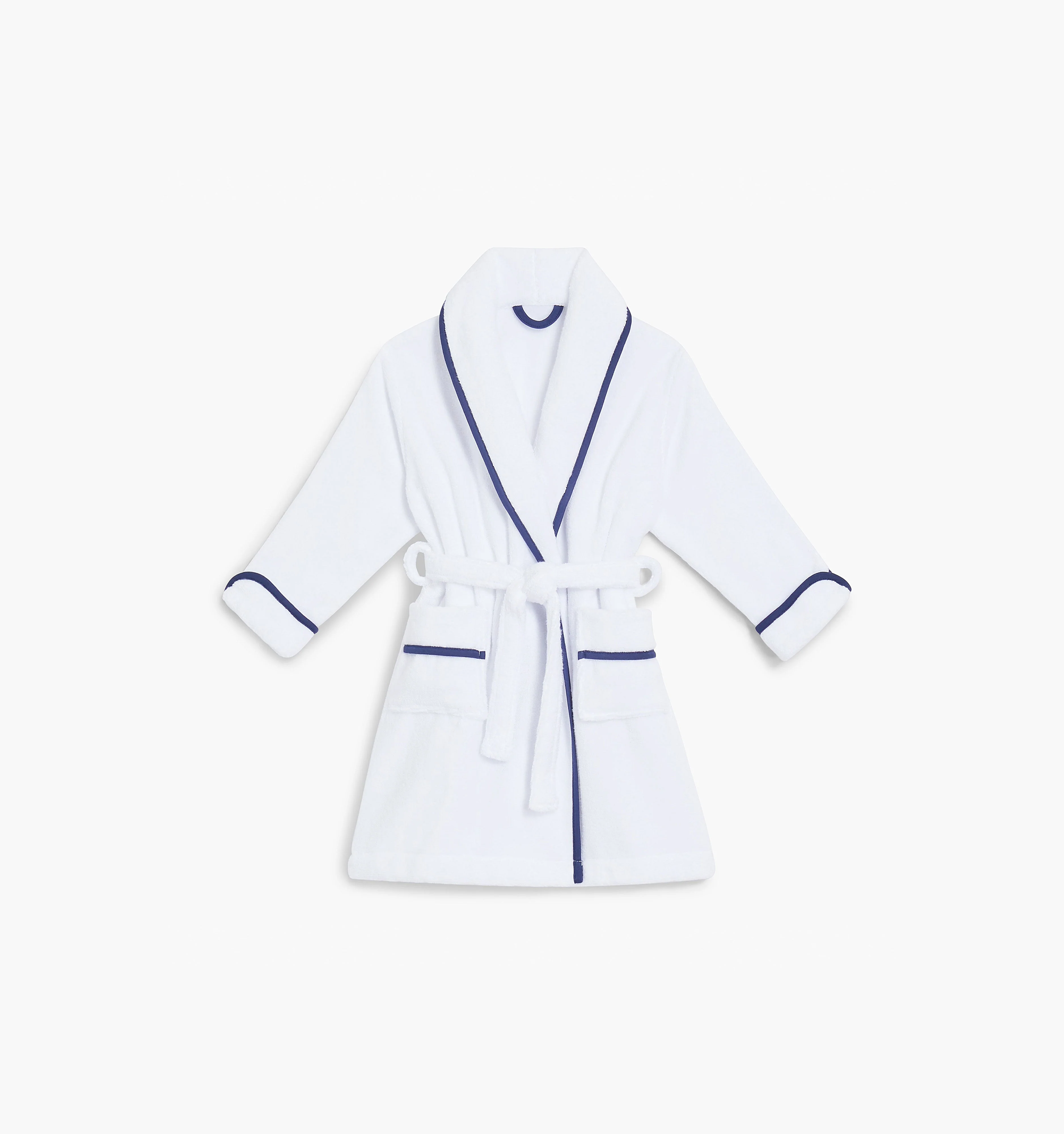 The Baby Hotel Robe - White/Navy