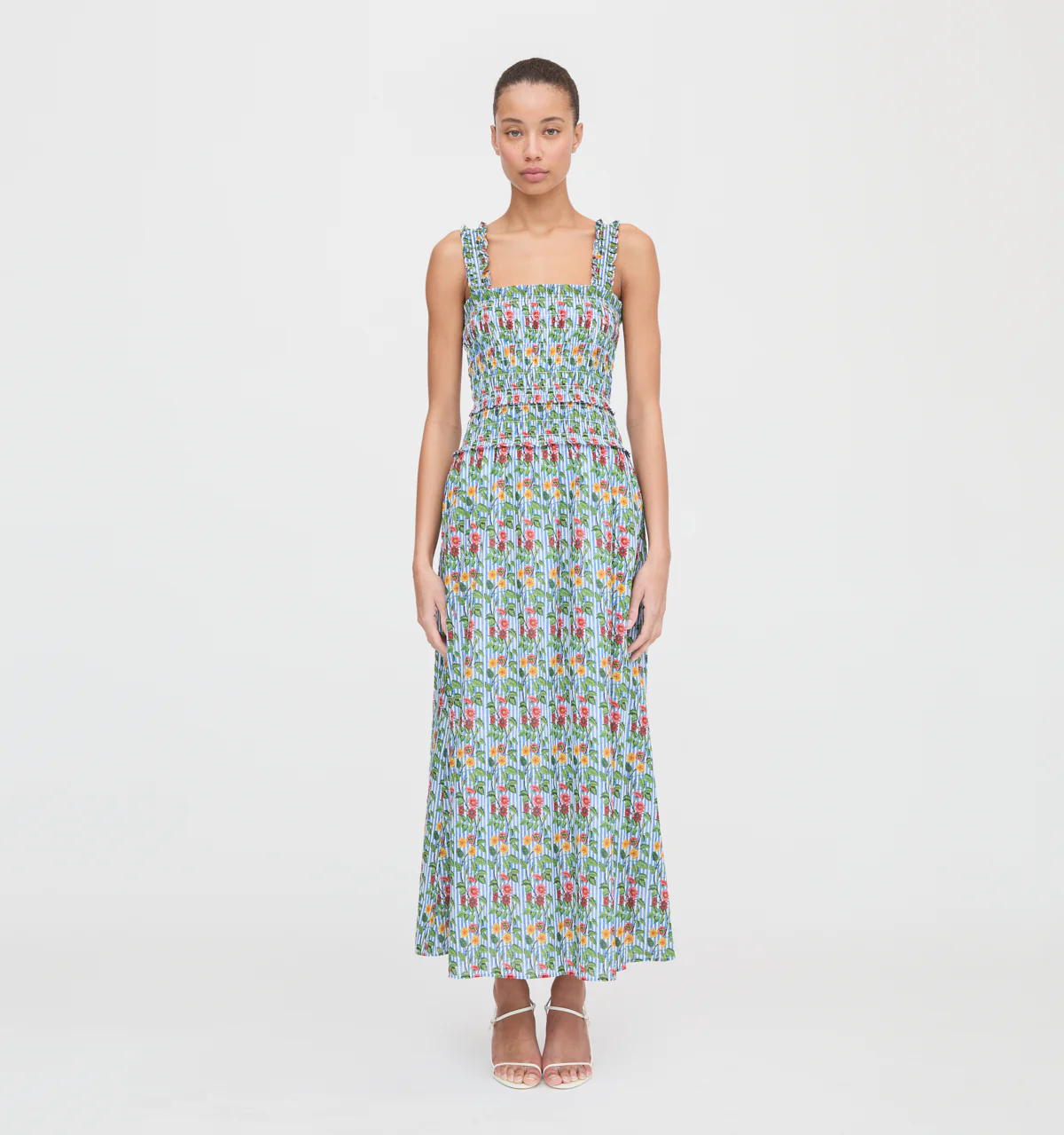 The Azalea Maxi Nap Dress - Geranium Stripe