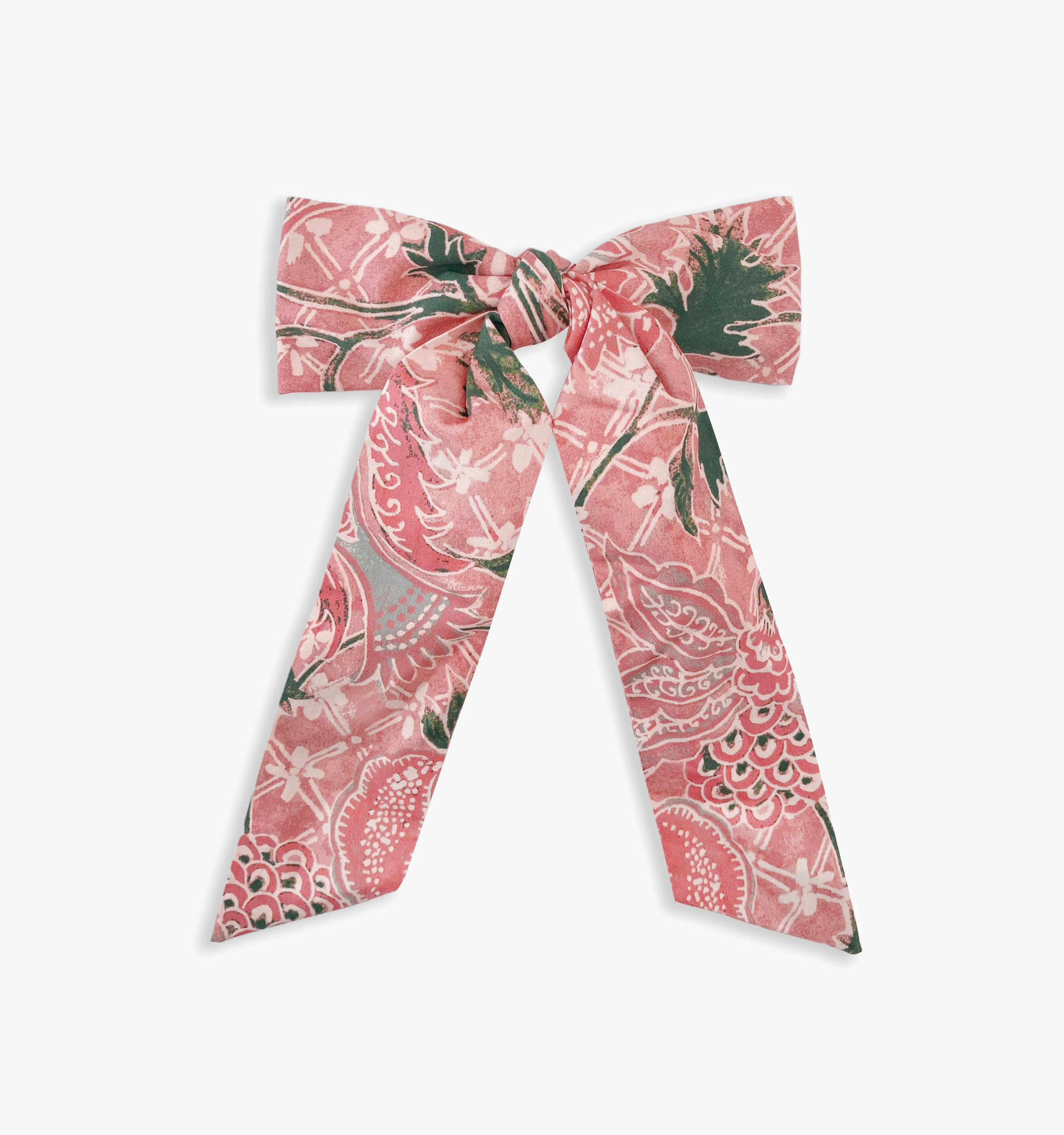The Belle Bow - Rose Calico Trellis