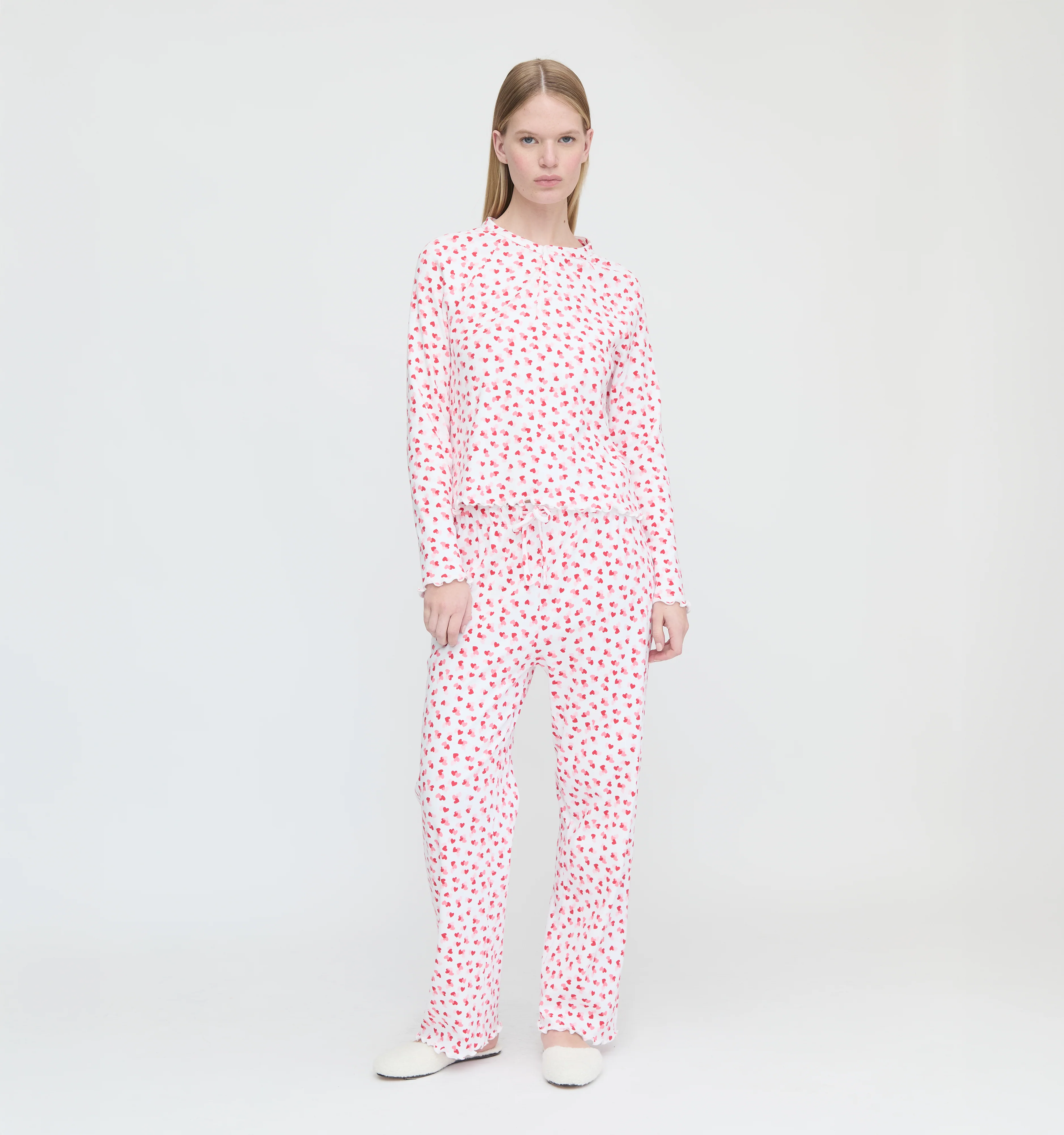 The Olivia Pajama Set - Lots of Hearts