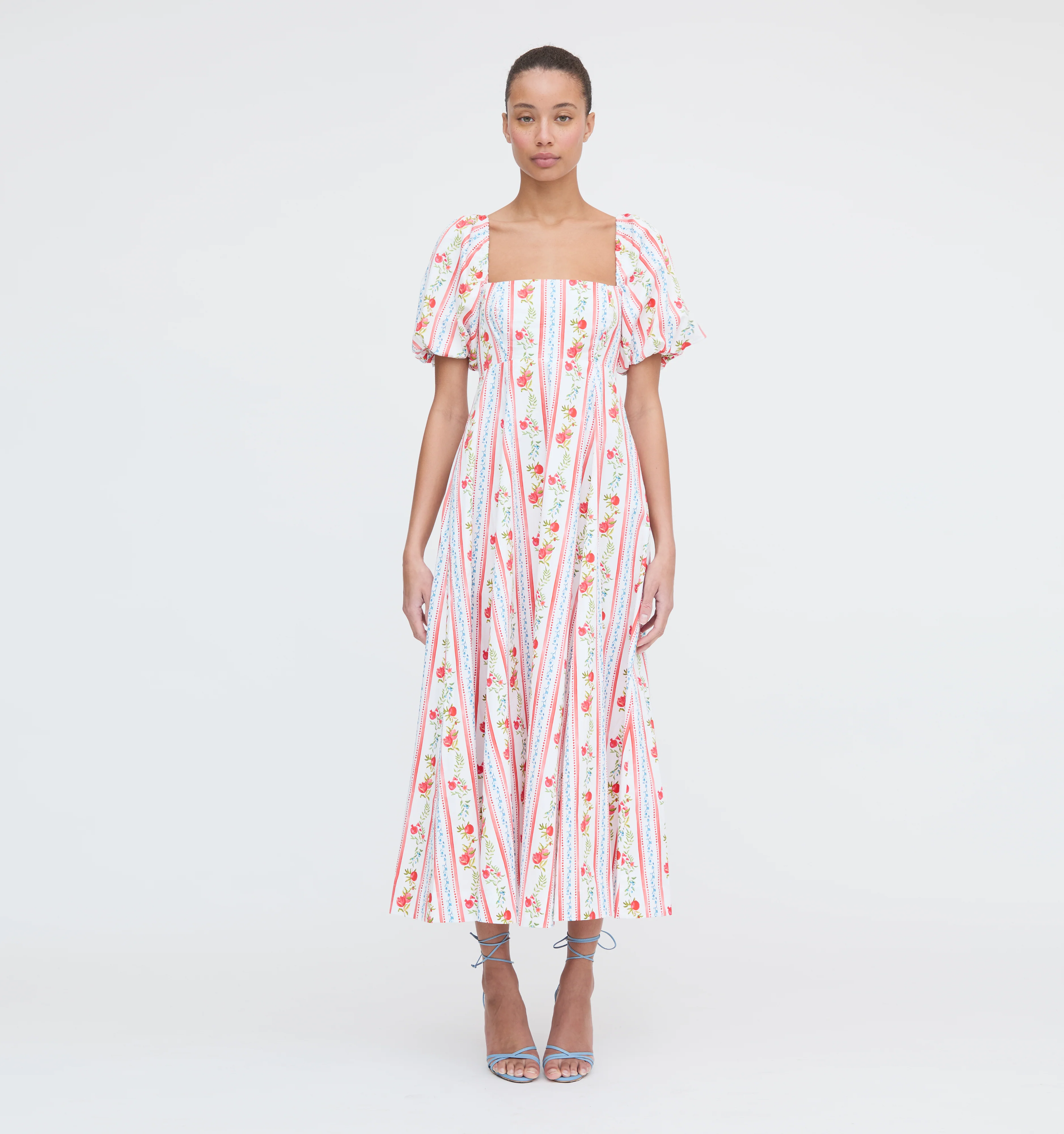 The Matilda Dress - Pomegranate Stripe