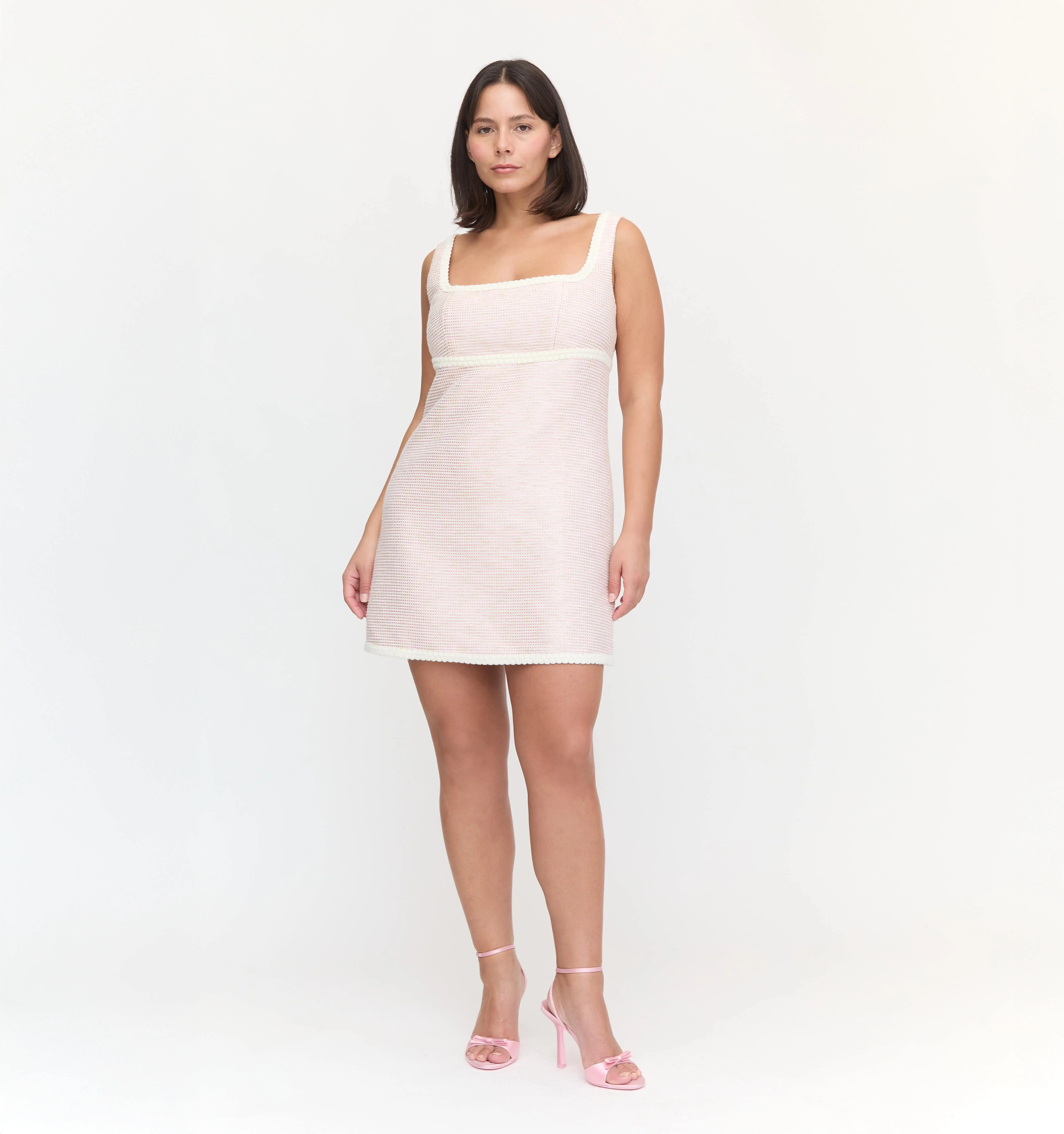 The Bennett Dress - Rose Tweed