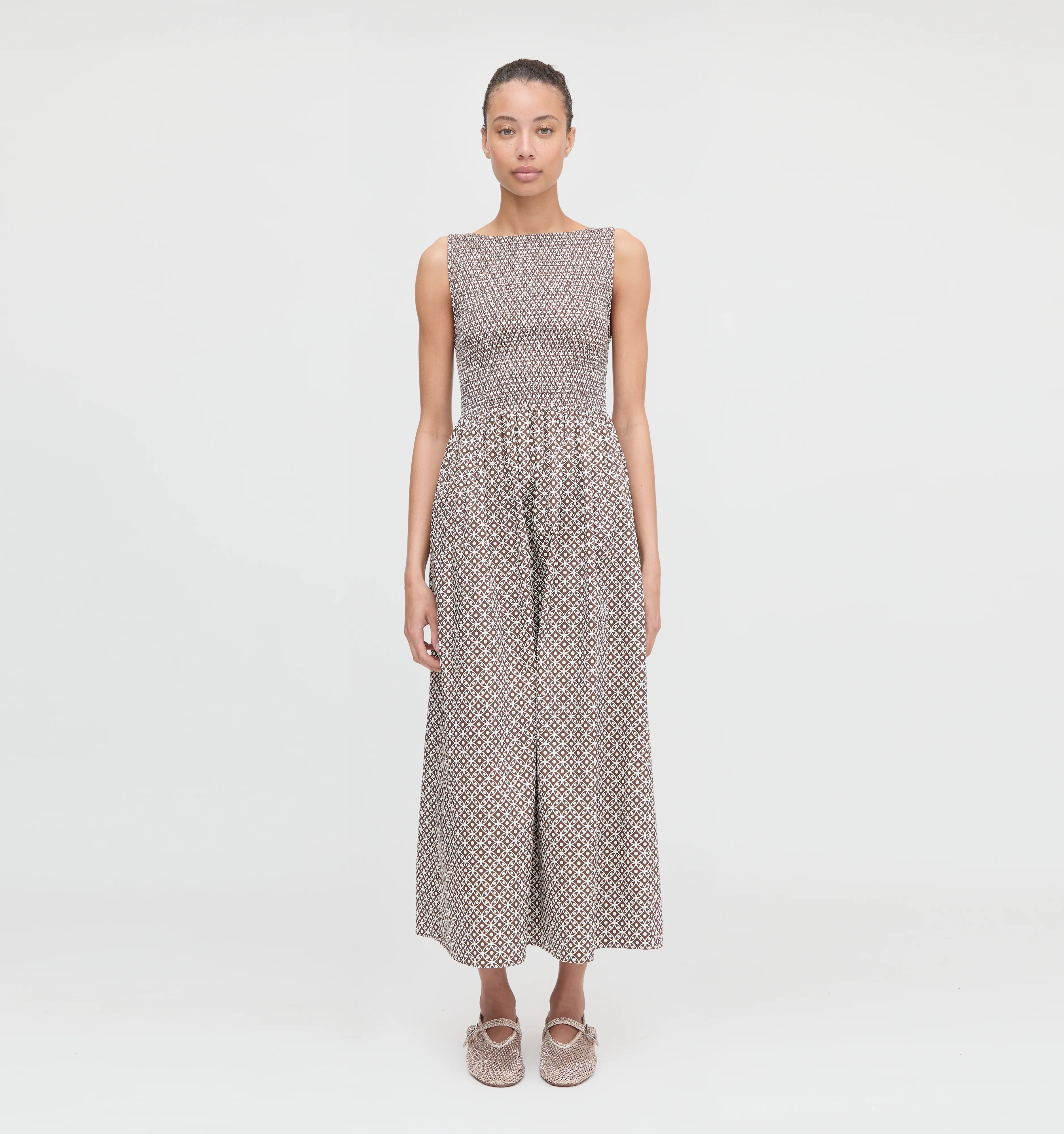 The Cosima Nap Dress - Chocolate Circular Lattice