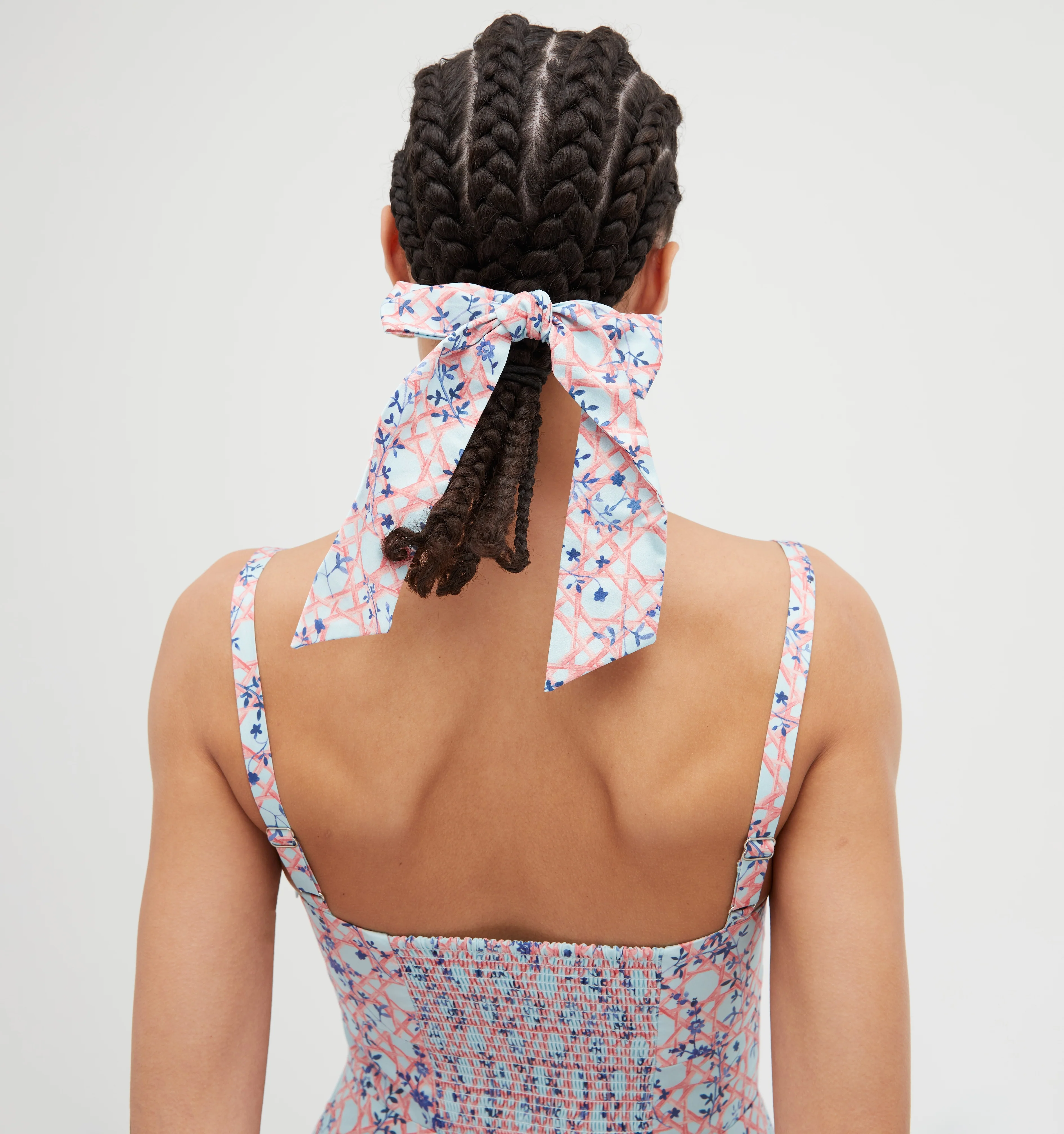 The Belle Bow - Pink Basketweave Vine