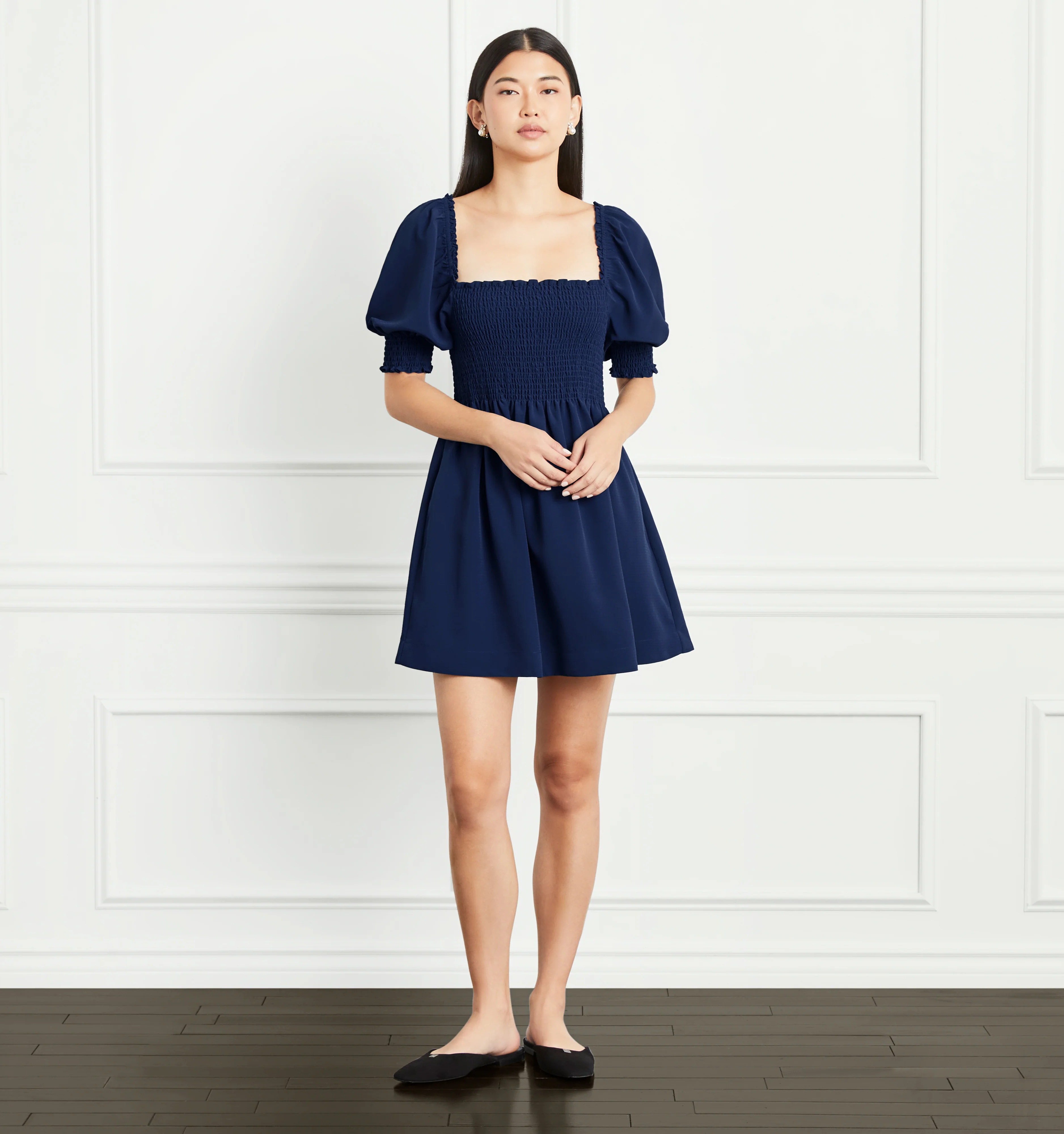 The Athena Nap Dress - Navy Crepe