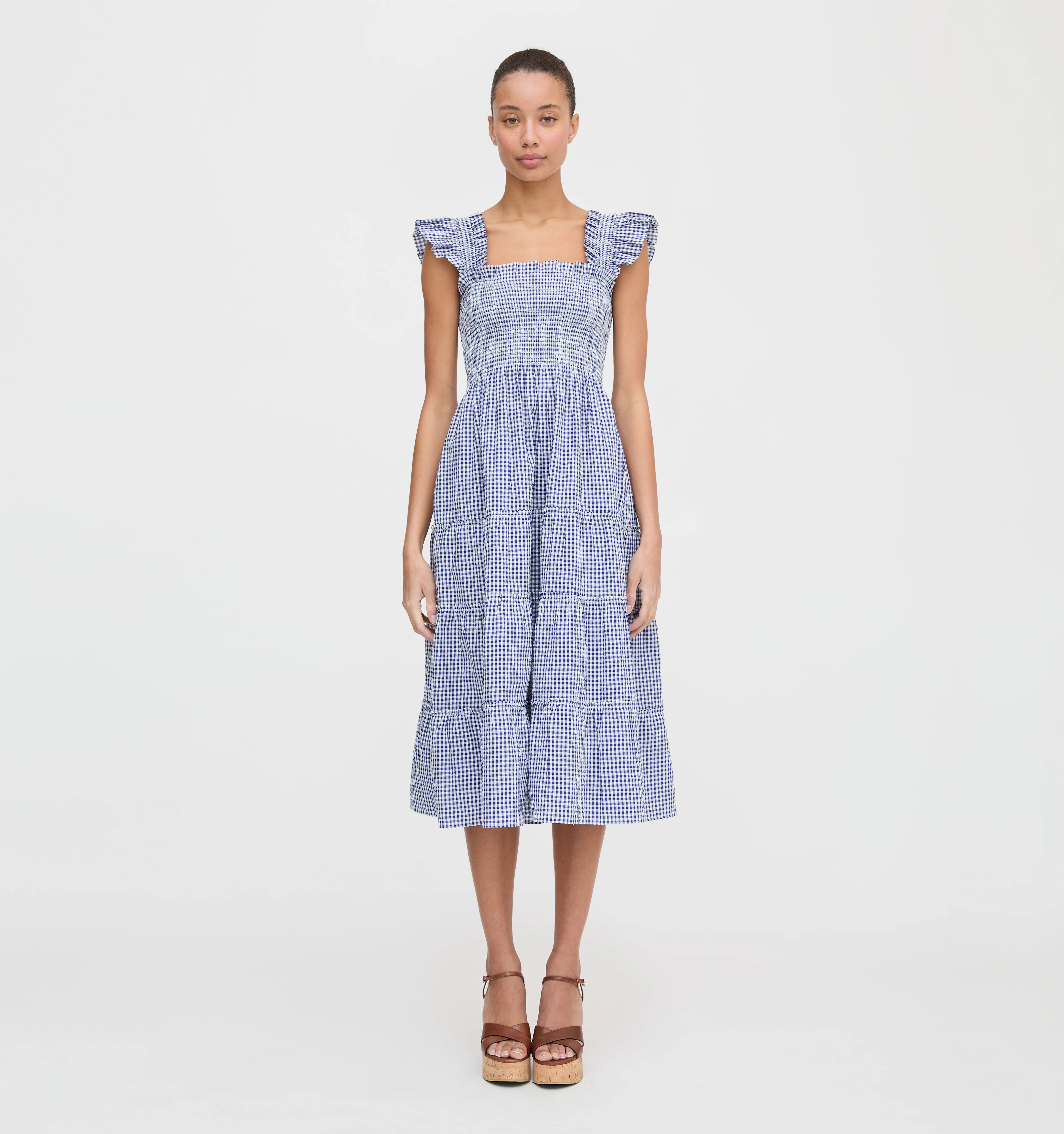 The Ellie Nap Dress - Navy Gingham