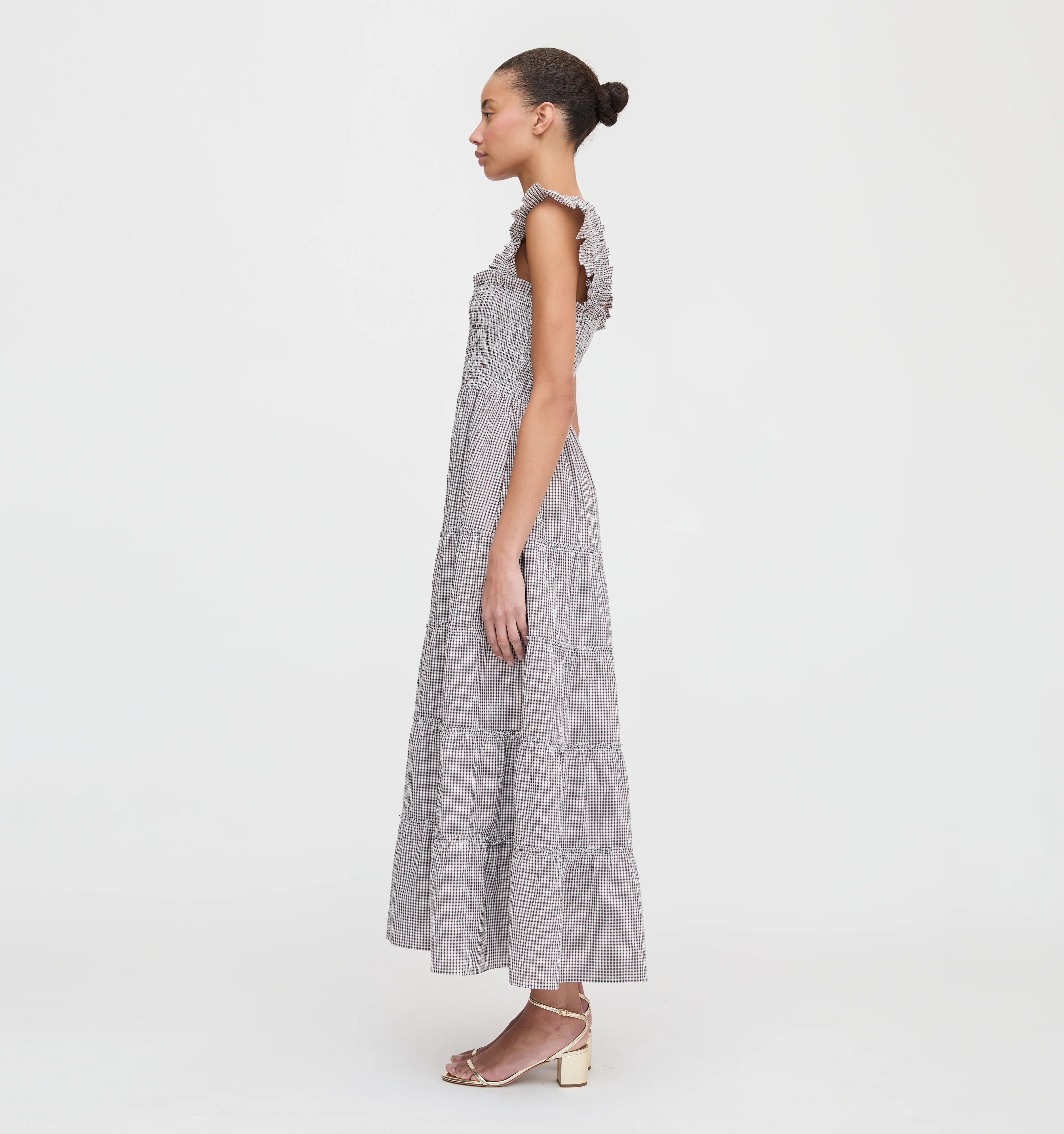 The Ellie Maxi Nap Dress - Chocolate Gingham