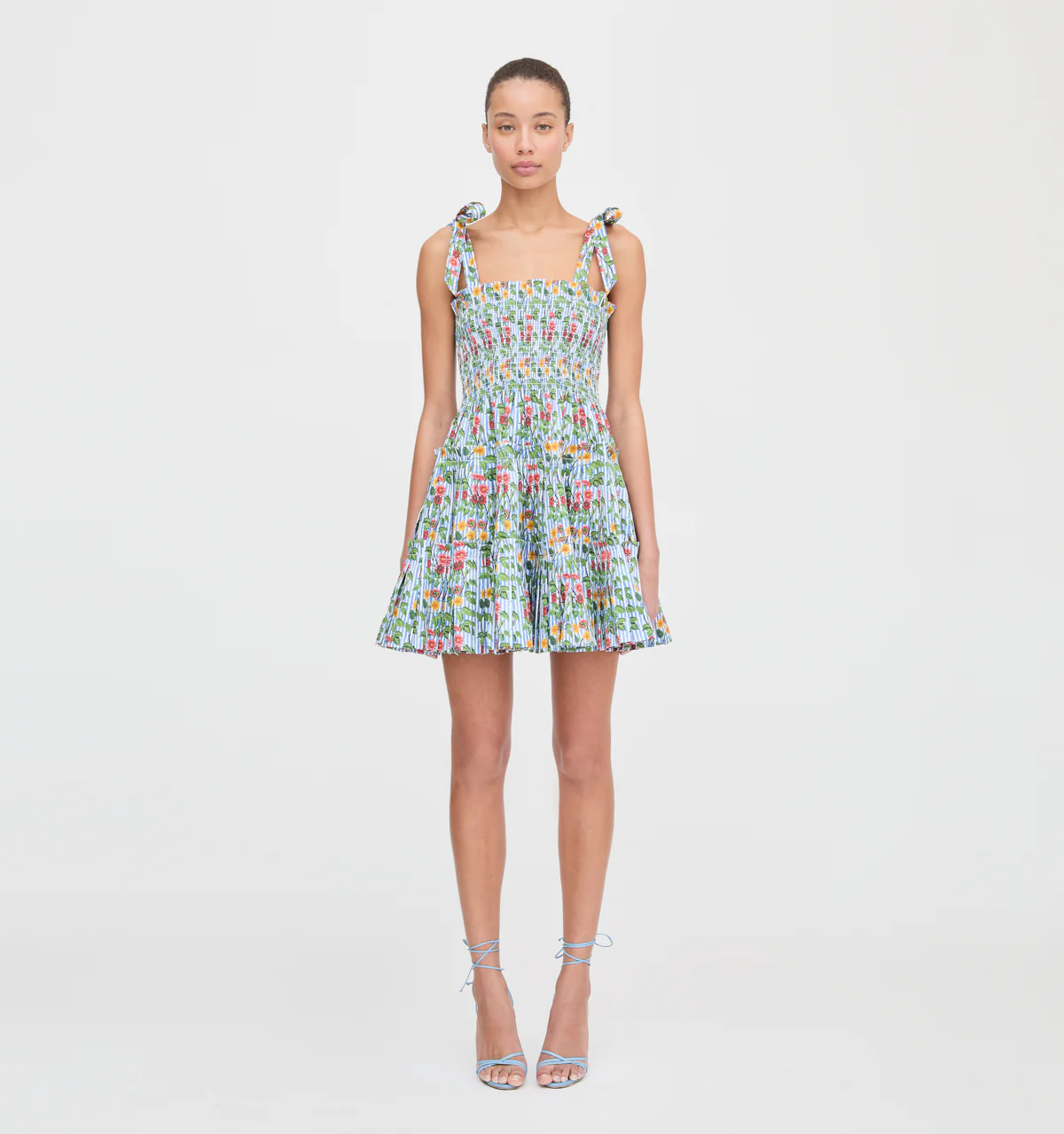 The Ribbon Charlotte Nap Dress - Geranium Stripe