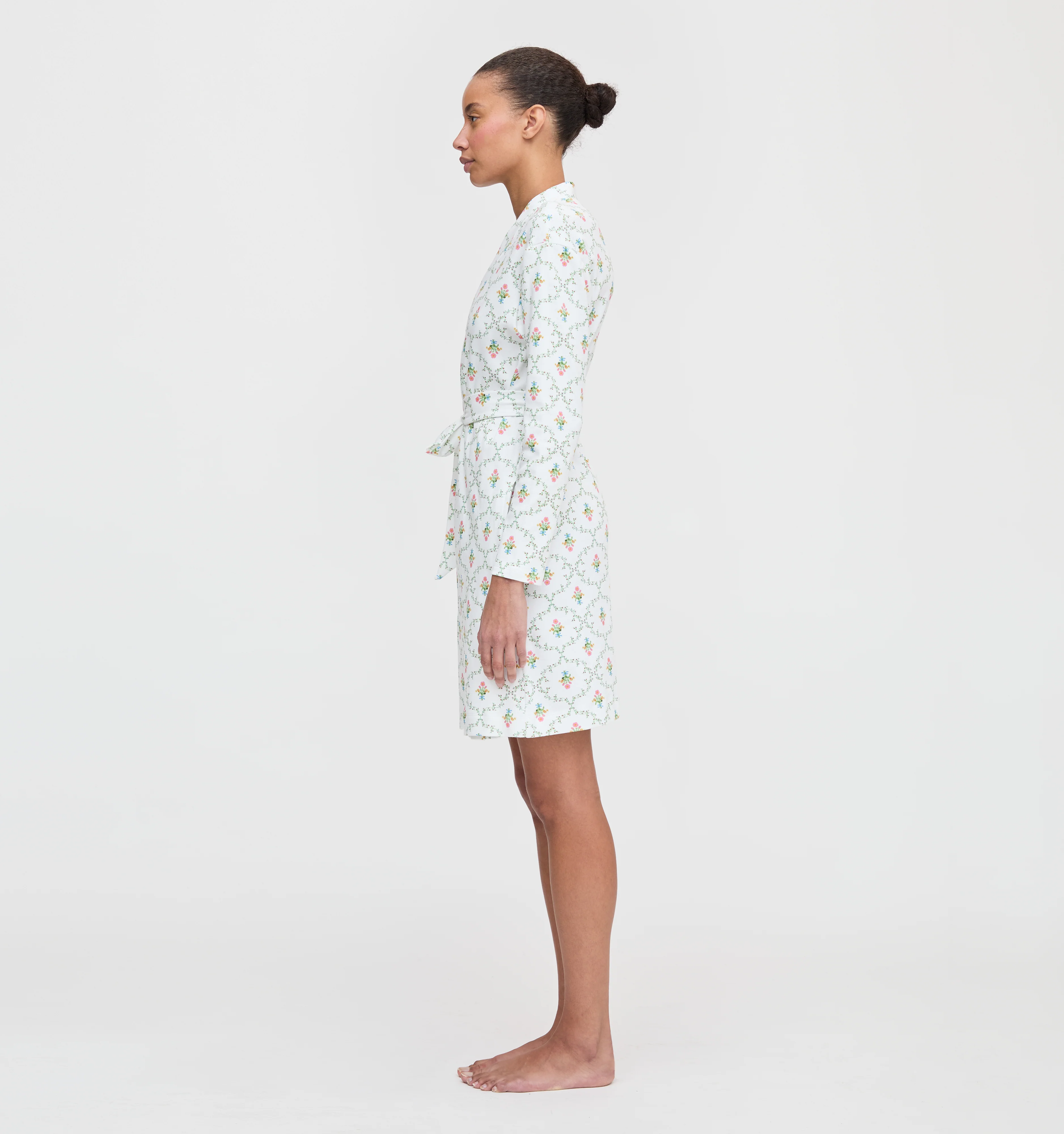 The Ivory Robe - Pastel Trellis