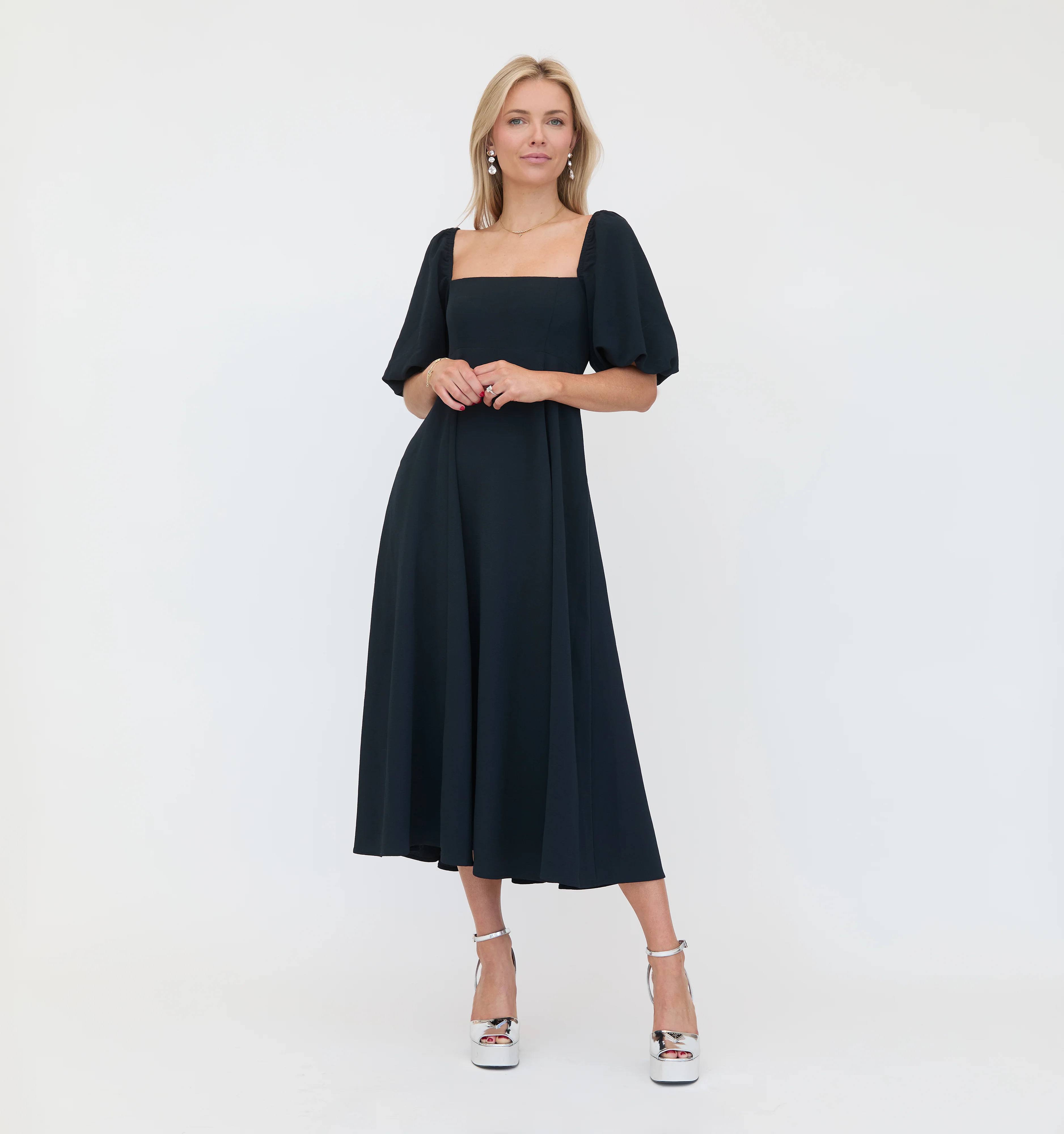 The Matilda Dress - Black Crepe