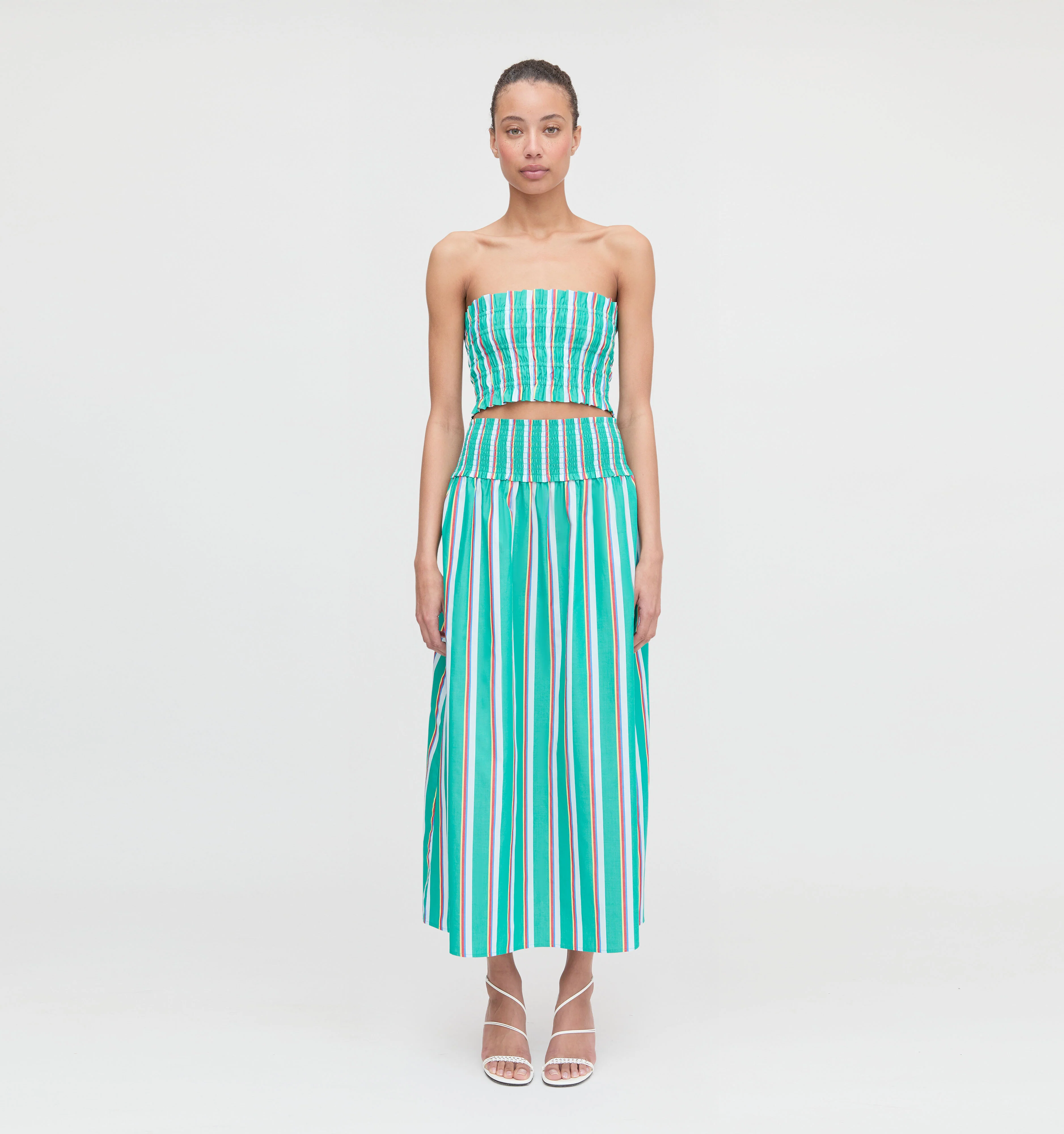 The June Nap Top - Sunset Stripe