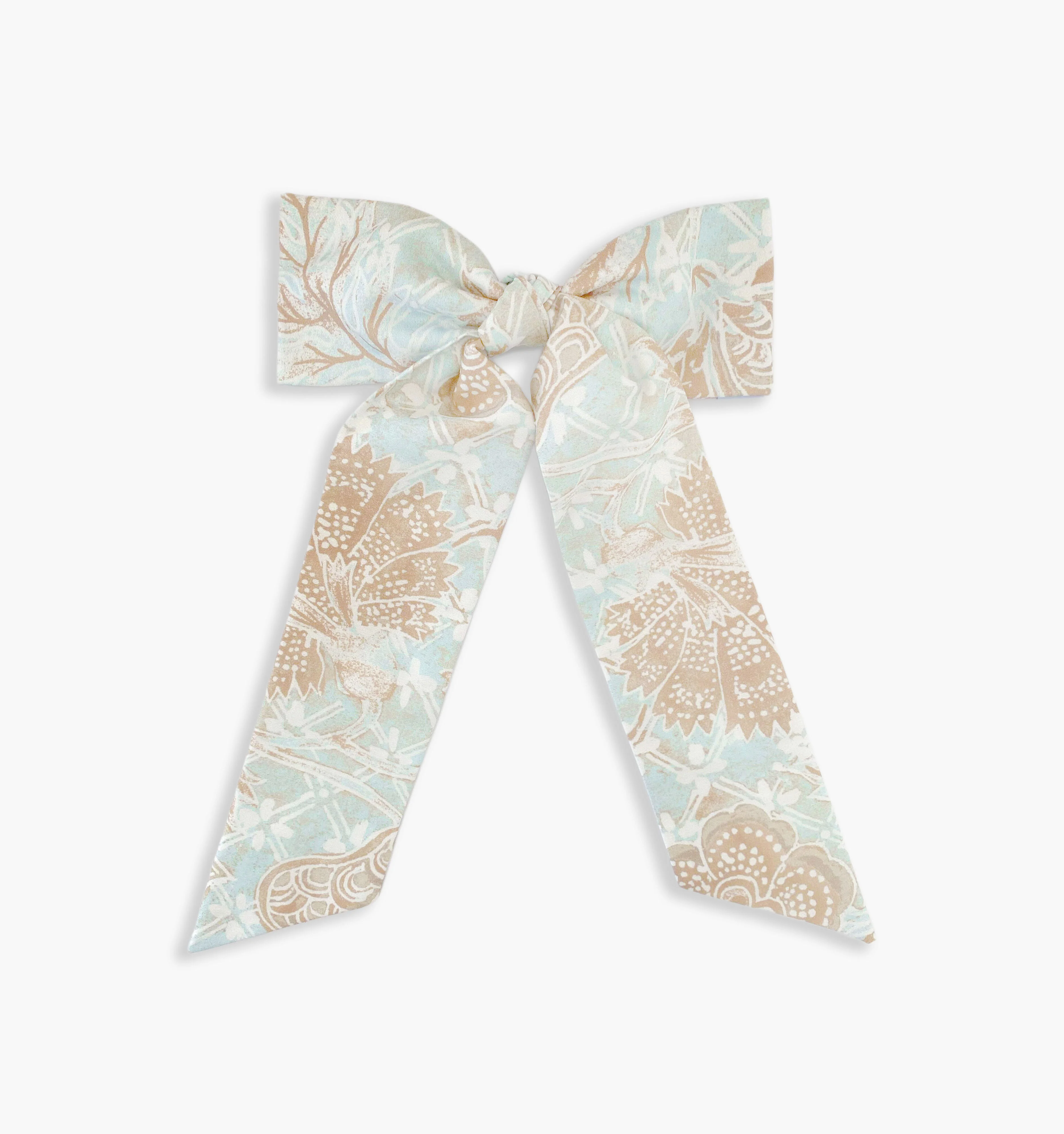 The Belle Bow - Aqua Calico Trellis