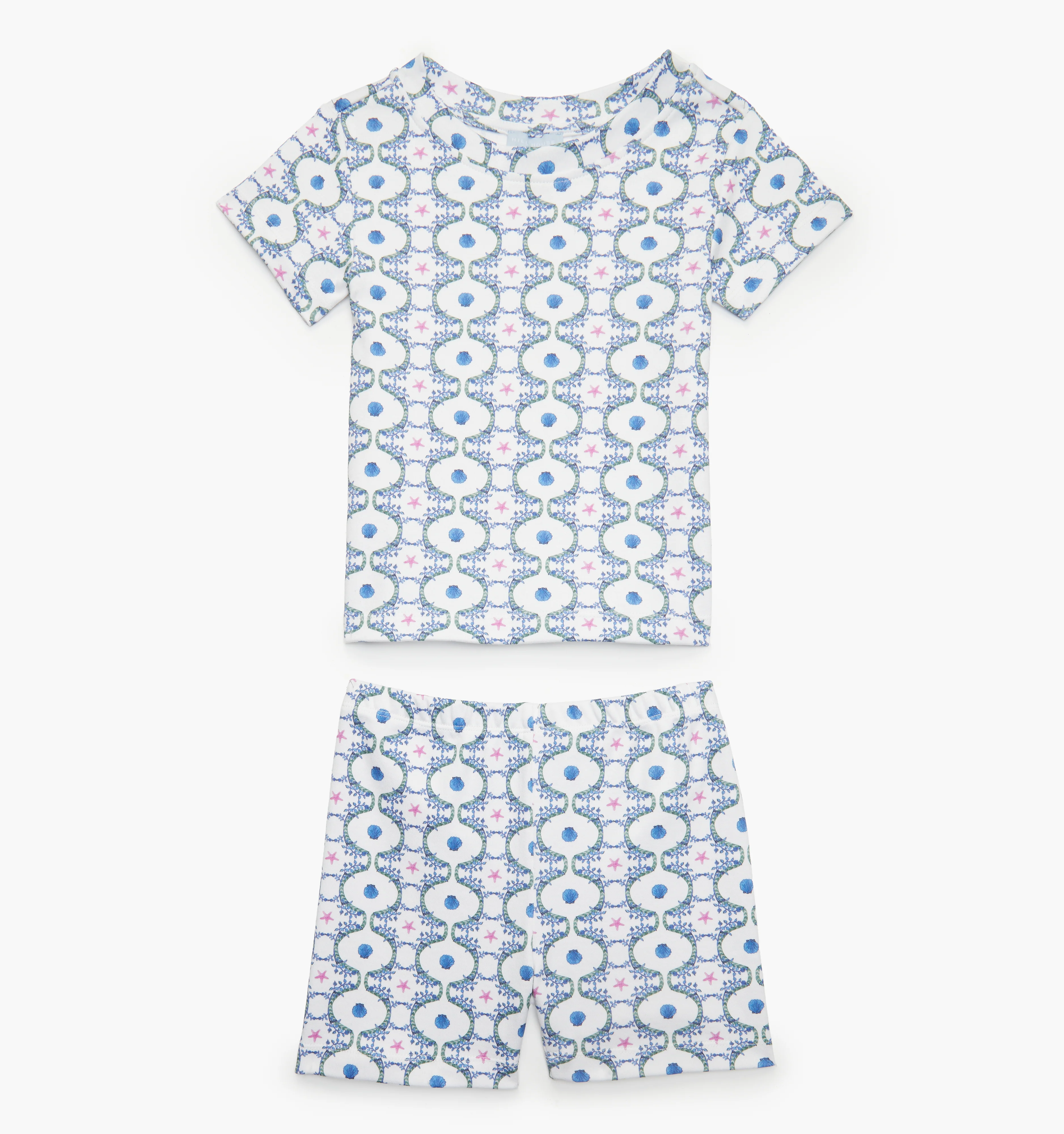 The Baby Short Set - White Cisco Trellis