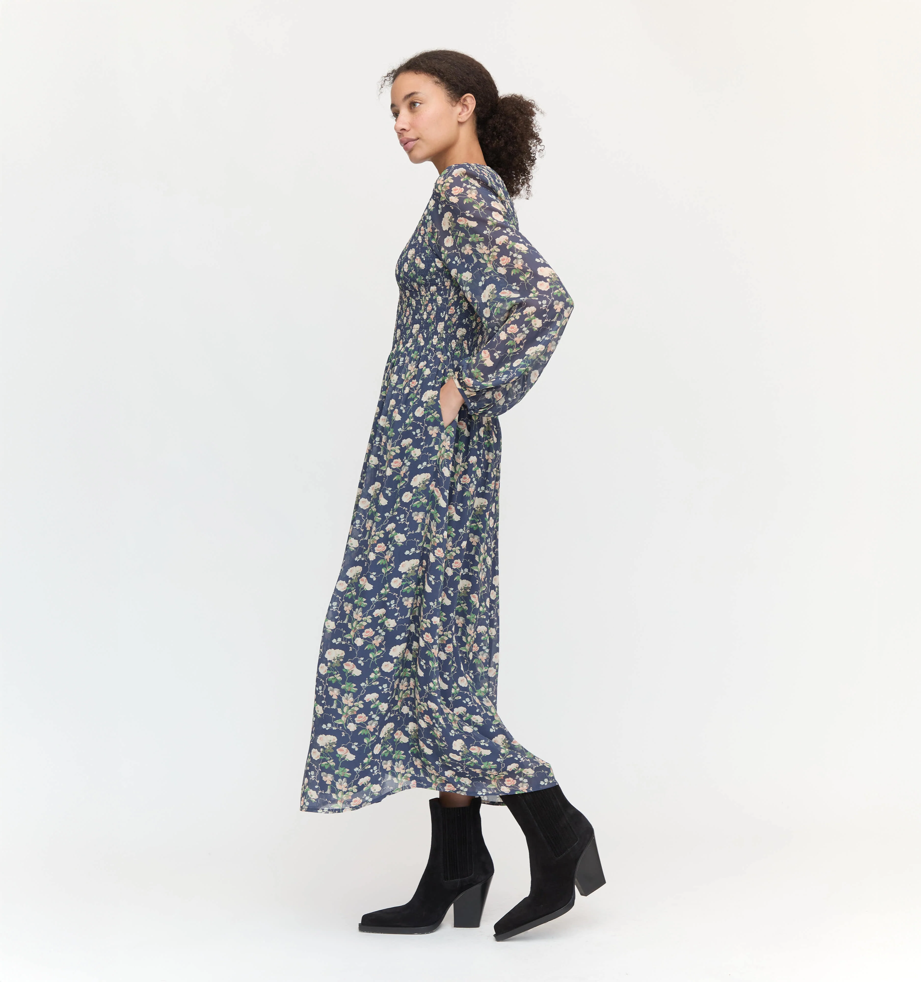 The Ruby Nap Dress - Navy Bluebonnet