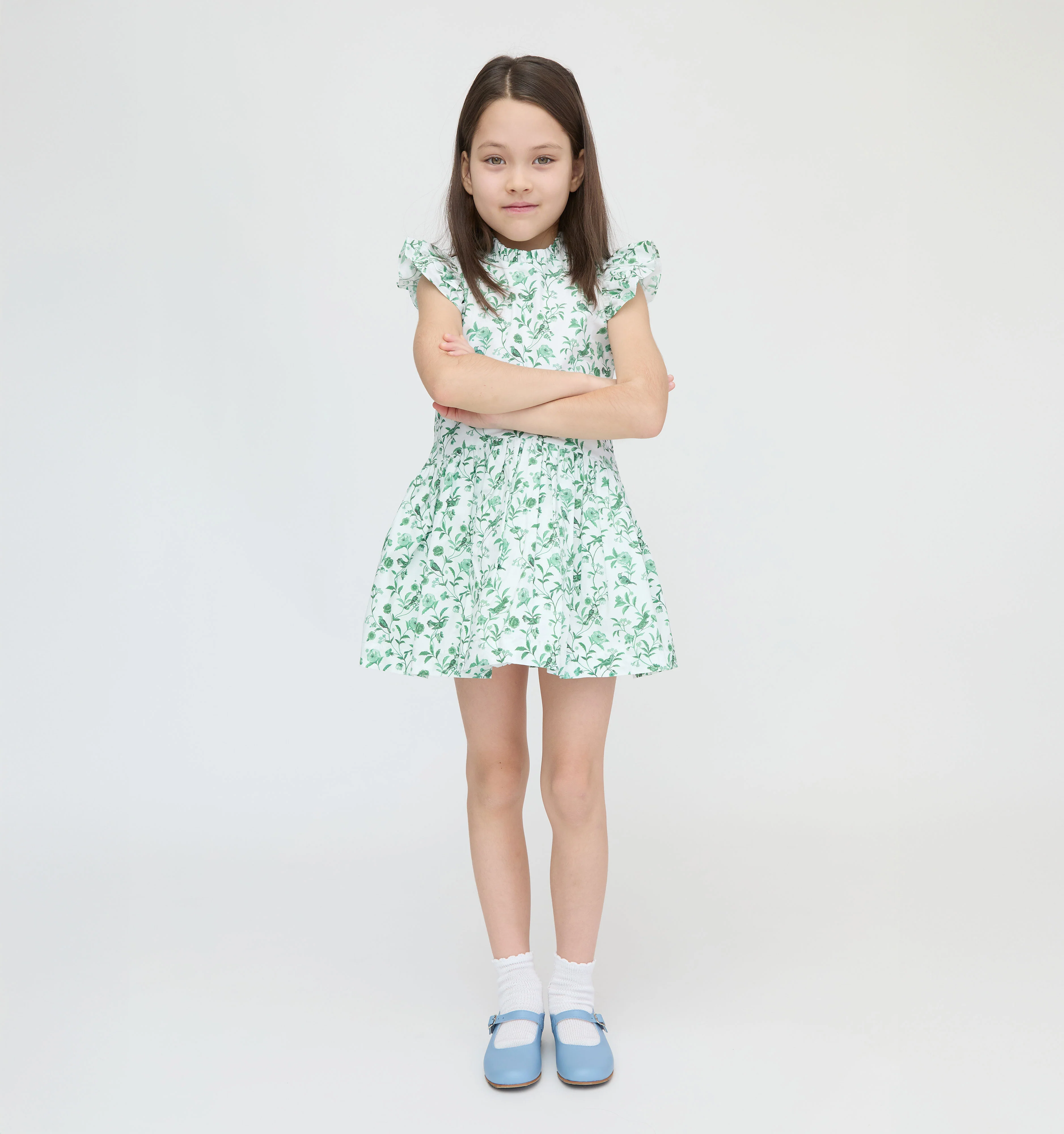 The Hill House x La Coqueta Rita Dress - Green Bird Floral