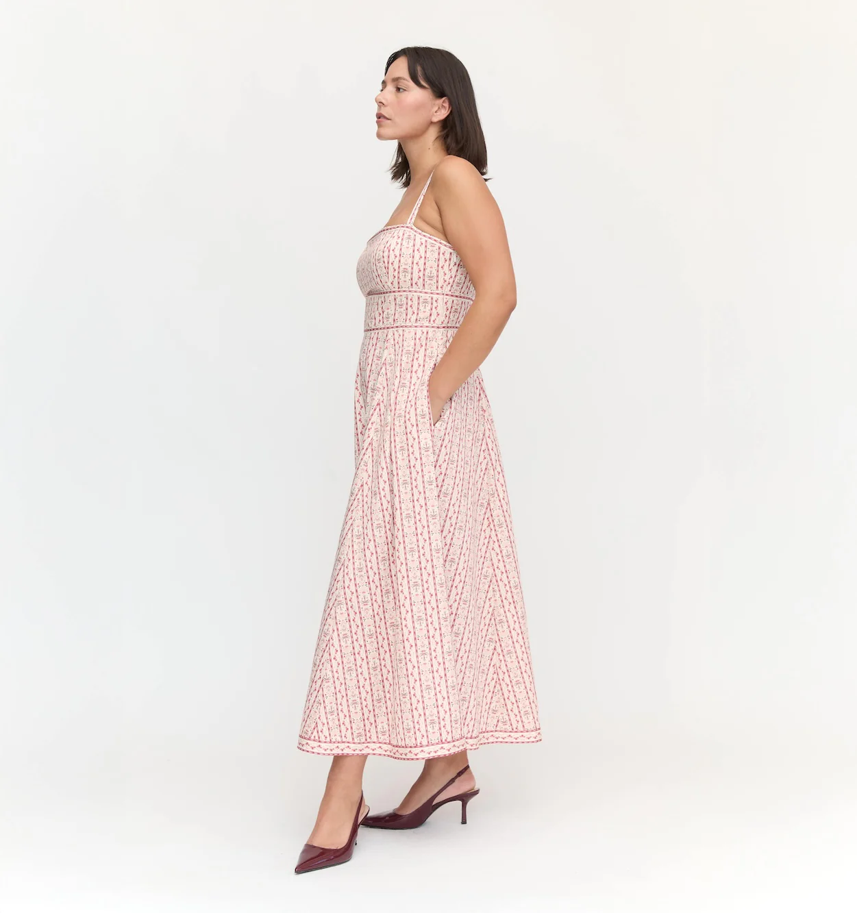 The Margot Dress - Pink Emma Stripe