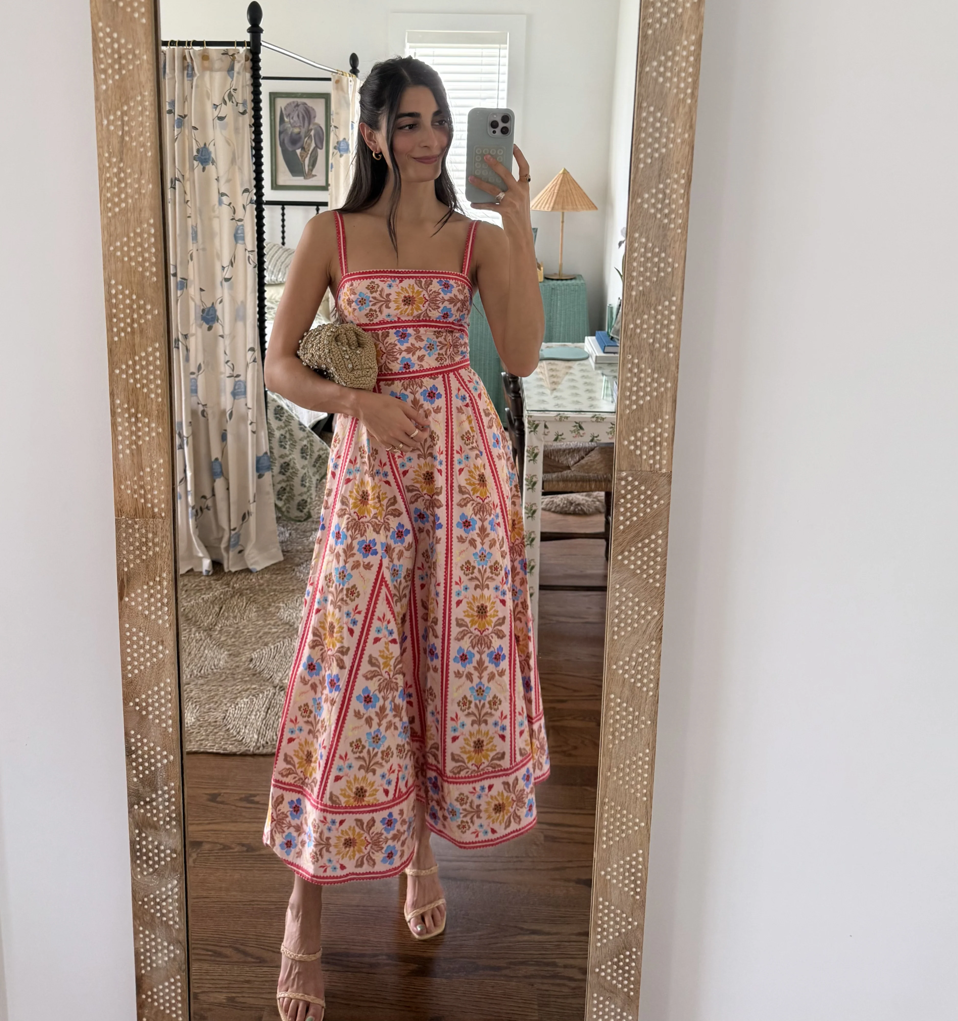 The Margot Dress - Pink Floral Block Stripe
