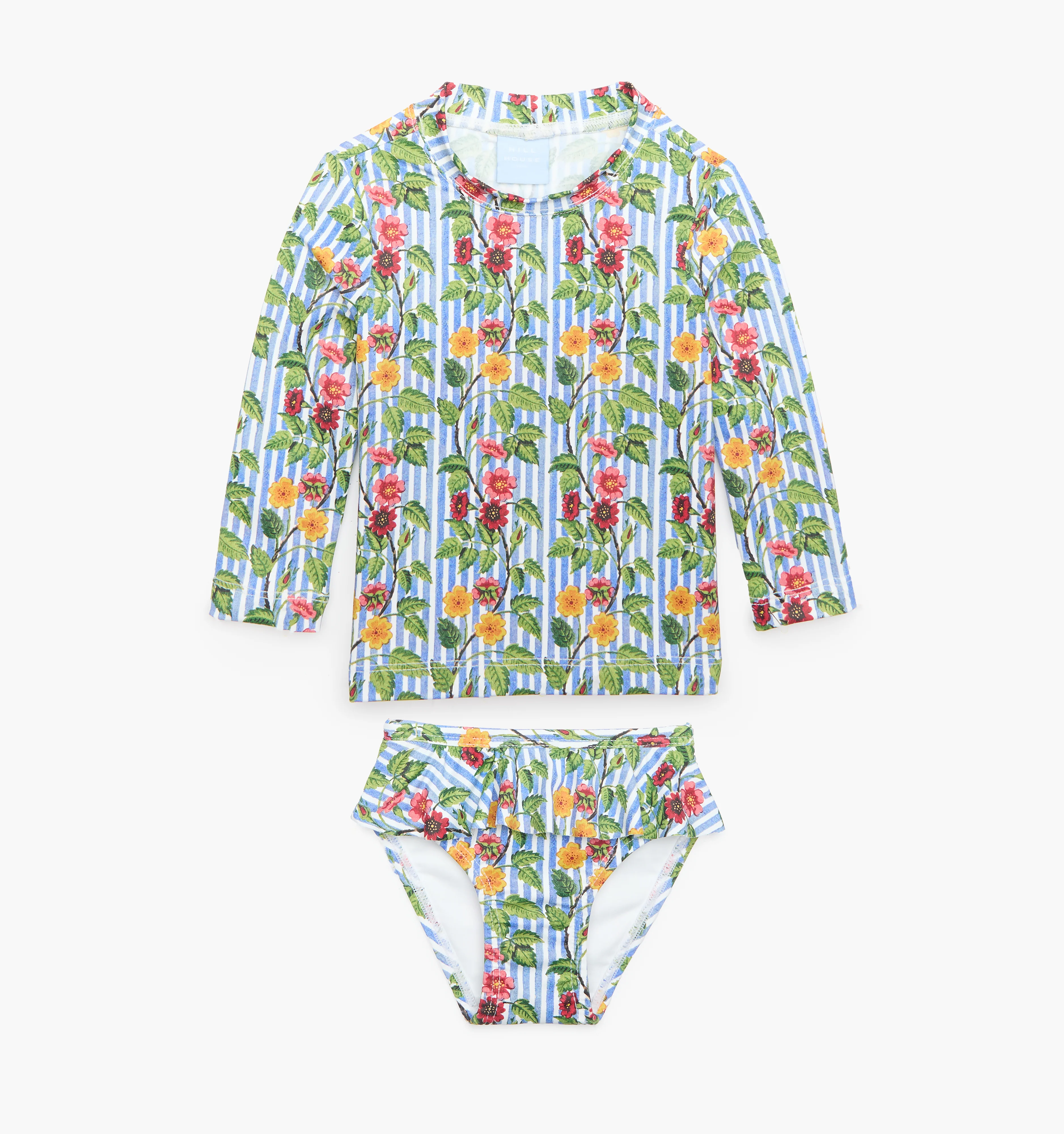 The Baby Ariel Rashguard Set - Geranium Stripe