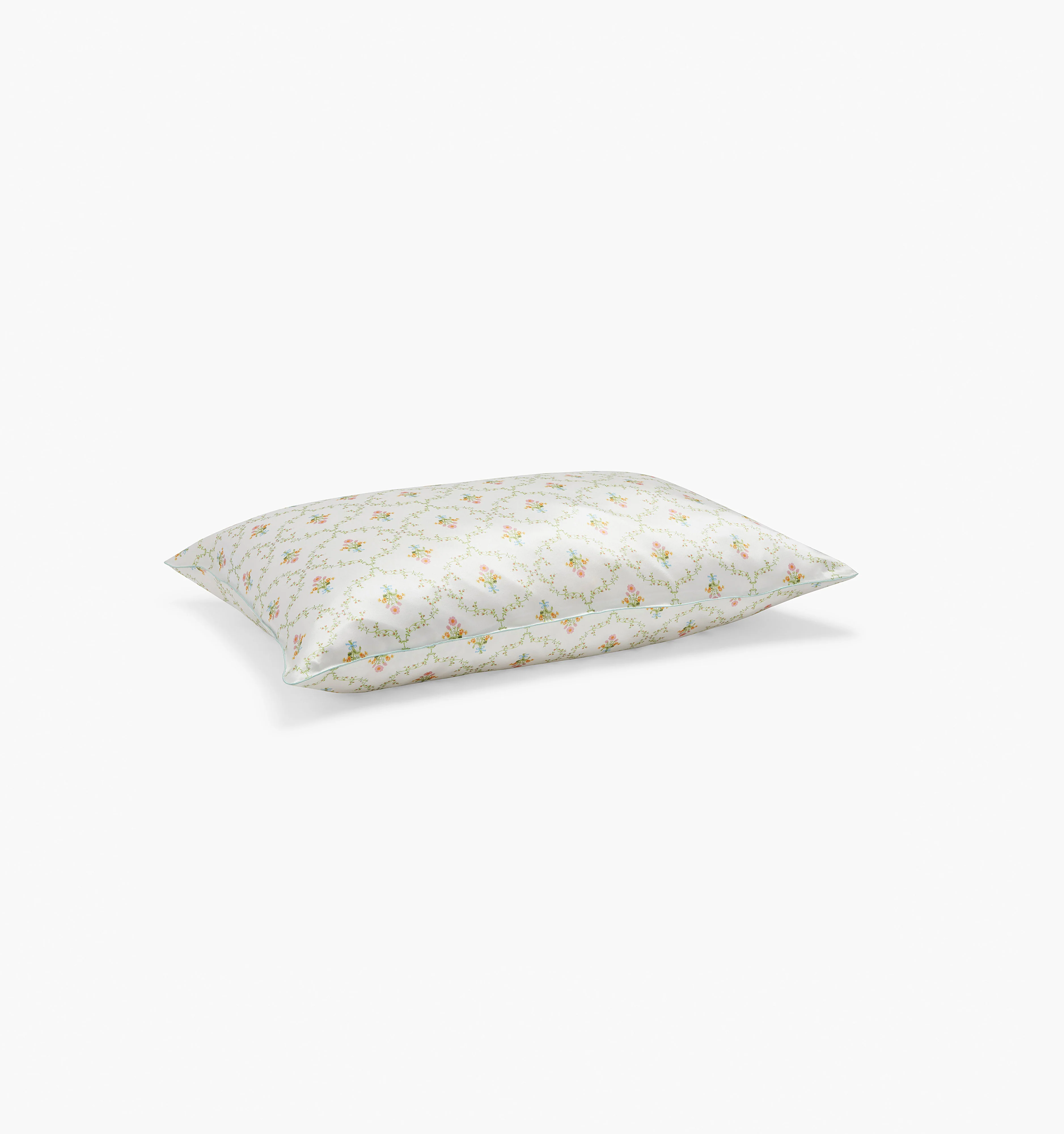 The Sisi Silk Pillowcase - Pastel Trellis