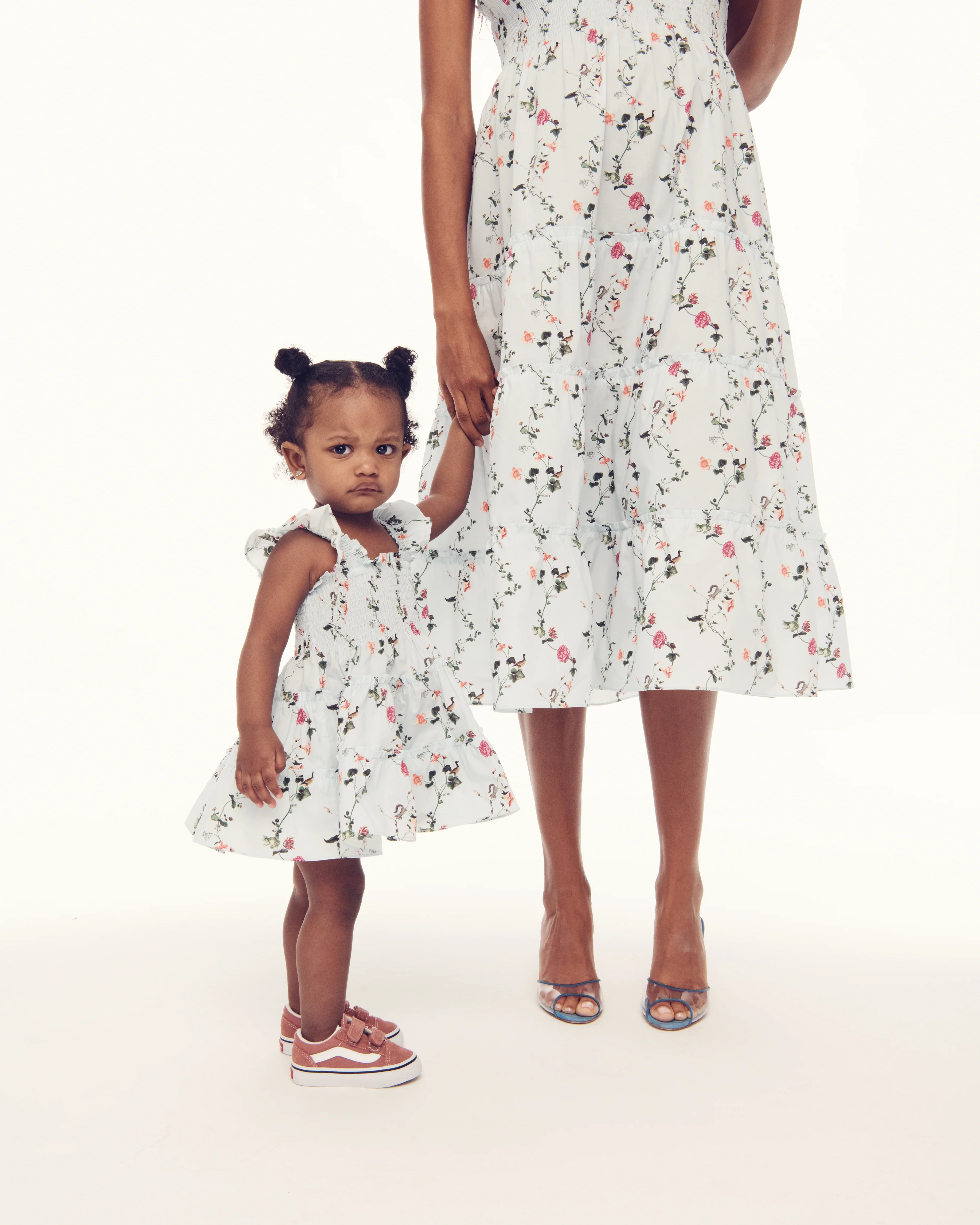 The Baby Ellie Nap Dress - Pond Floral Poplin