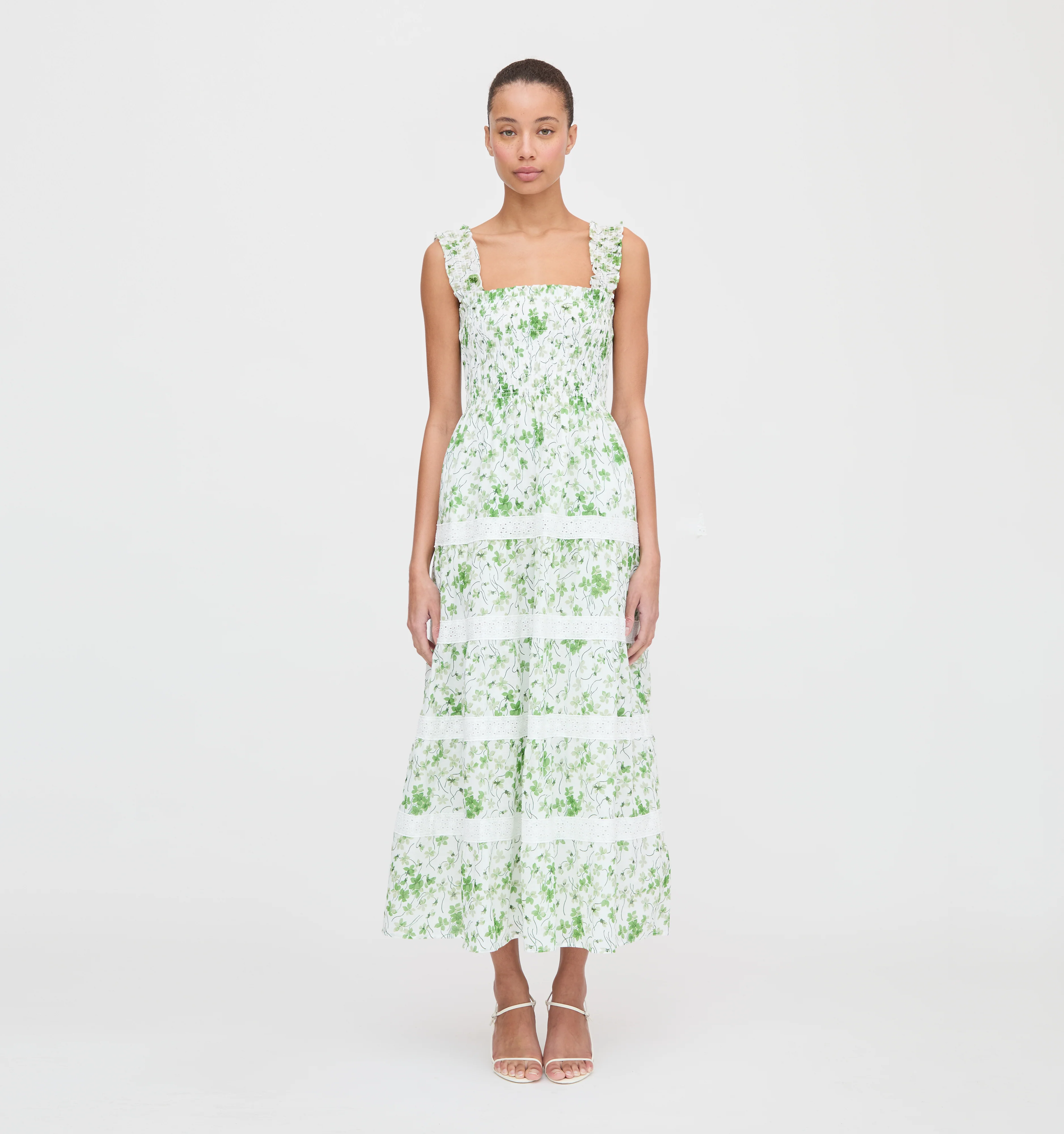 The Kimmy Nap Dress - Green Sweet Peas