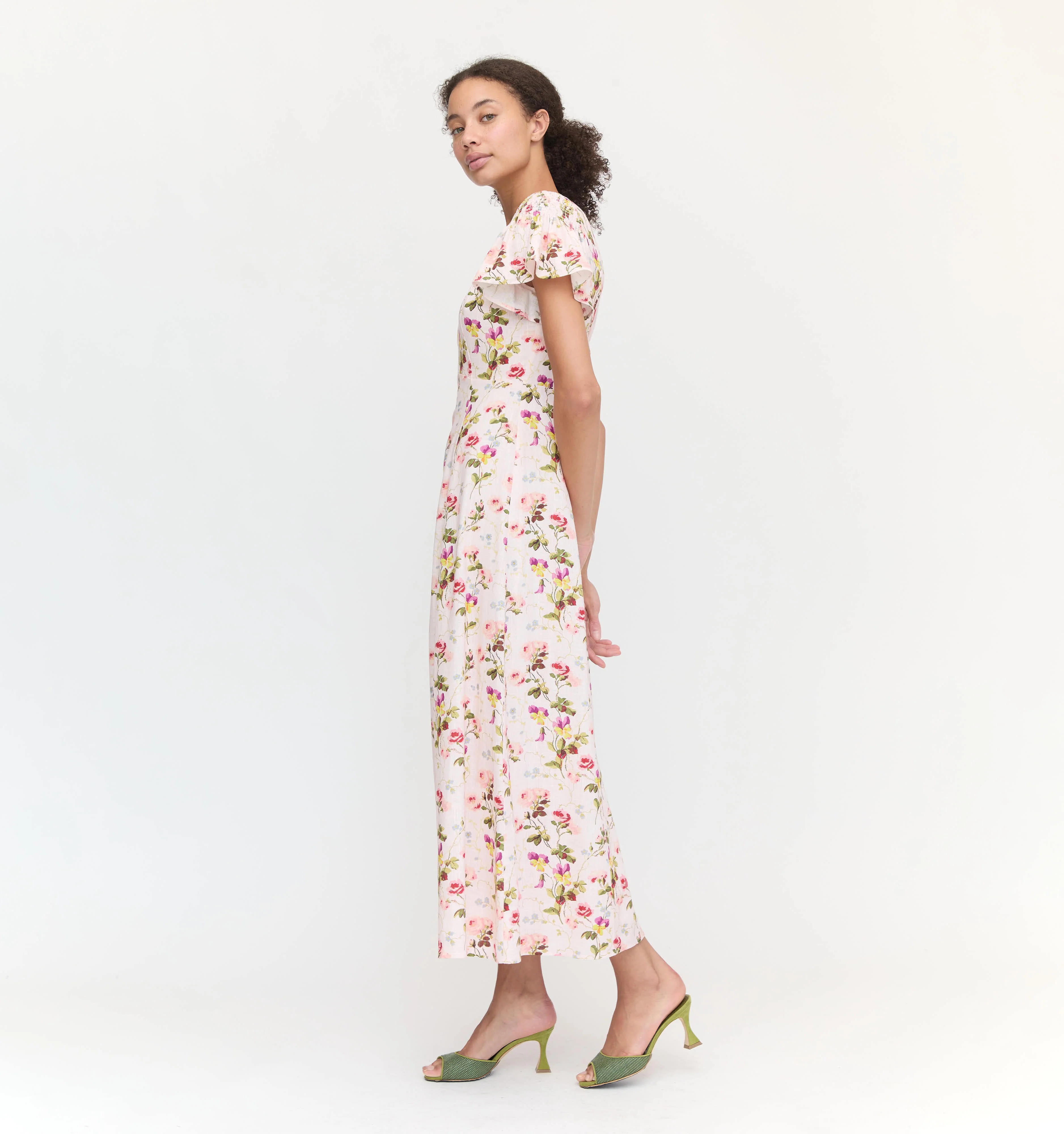 The Dominique Dress - Pink Bluebonnet