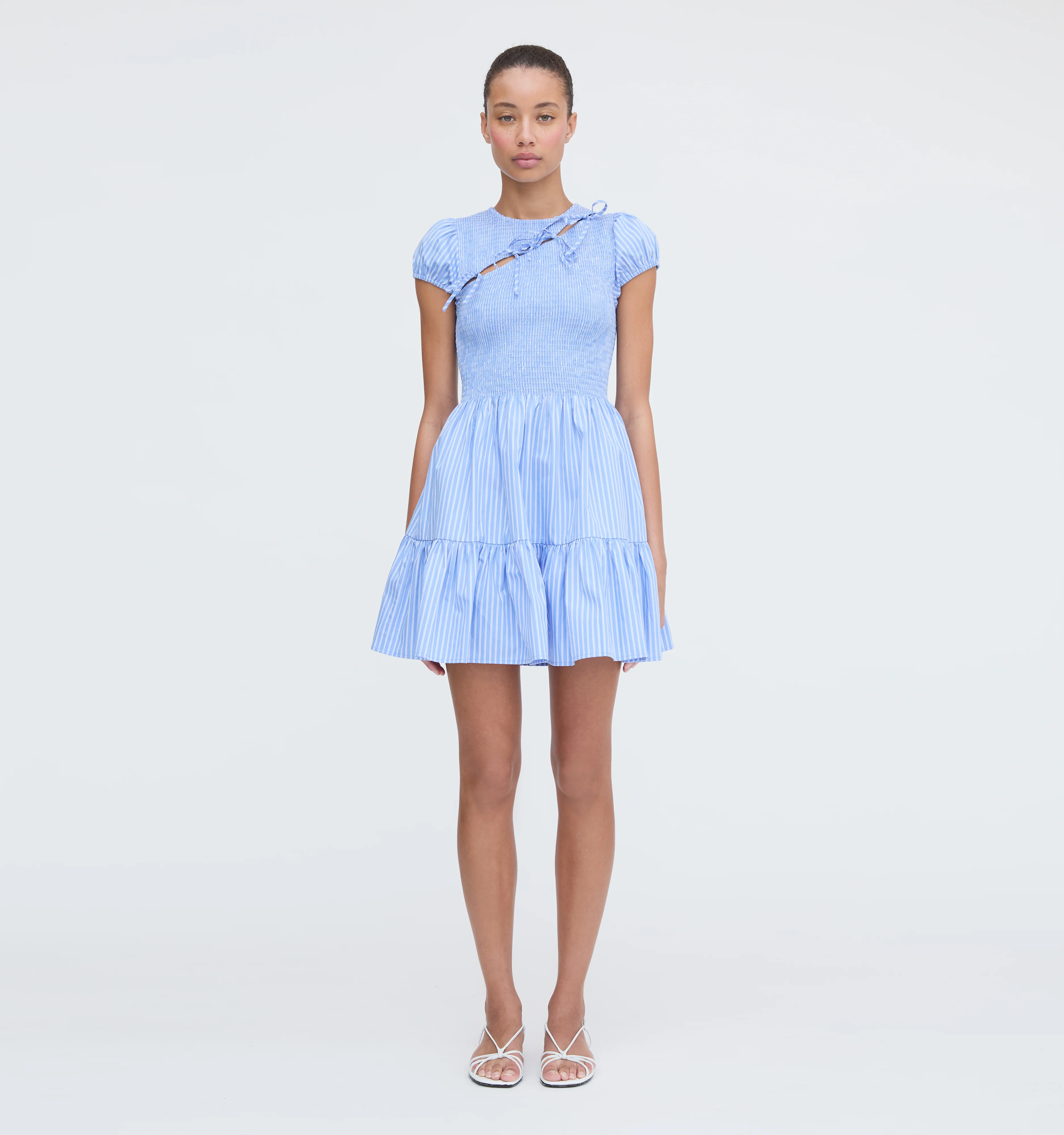 The Gia Mini Nap Dress - Blue Stripe