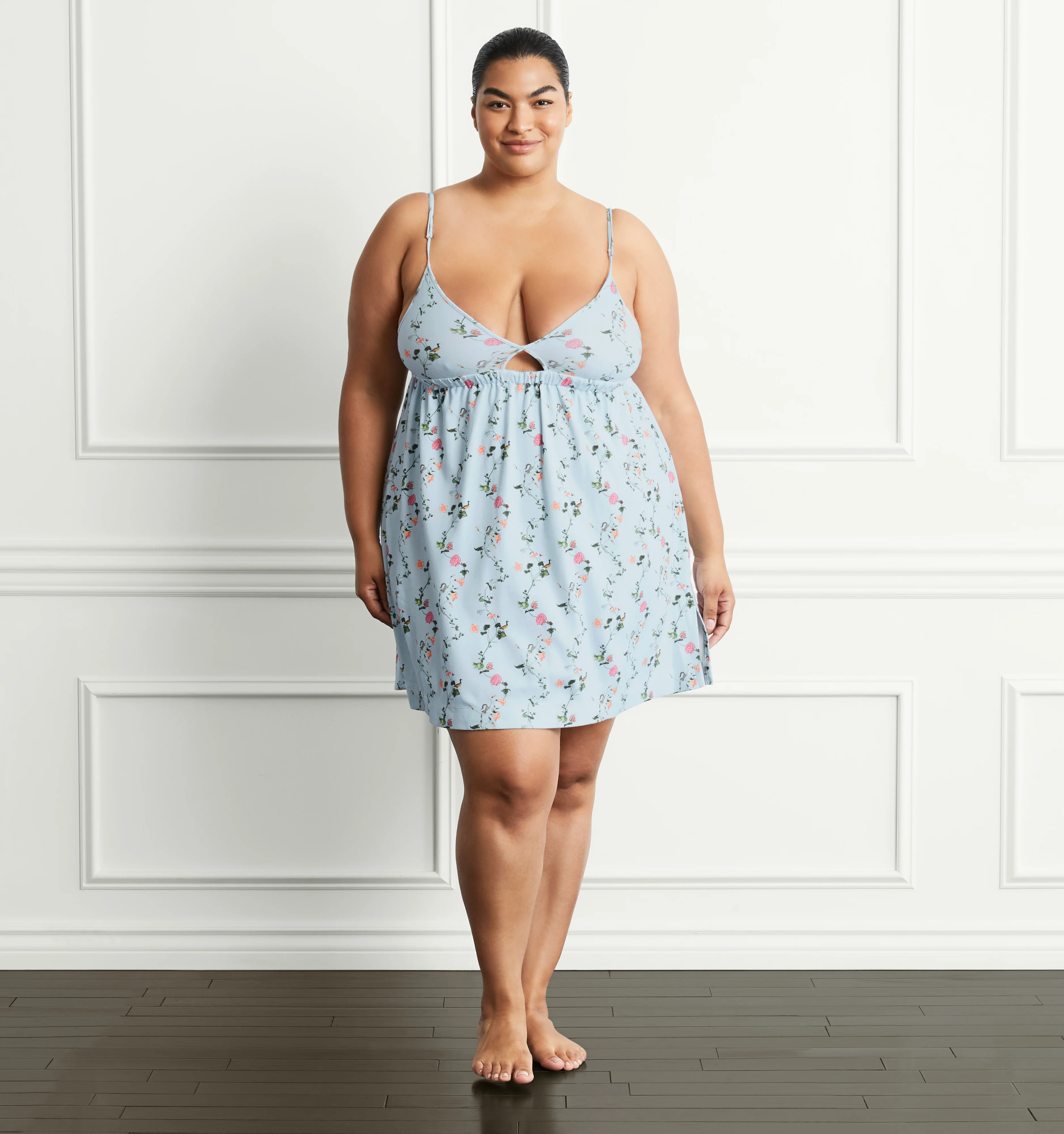 The Aurora Sleep Dress - Pond Floral