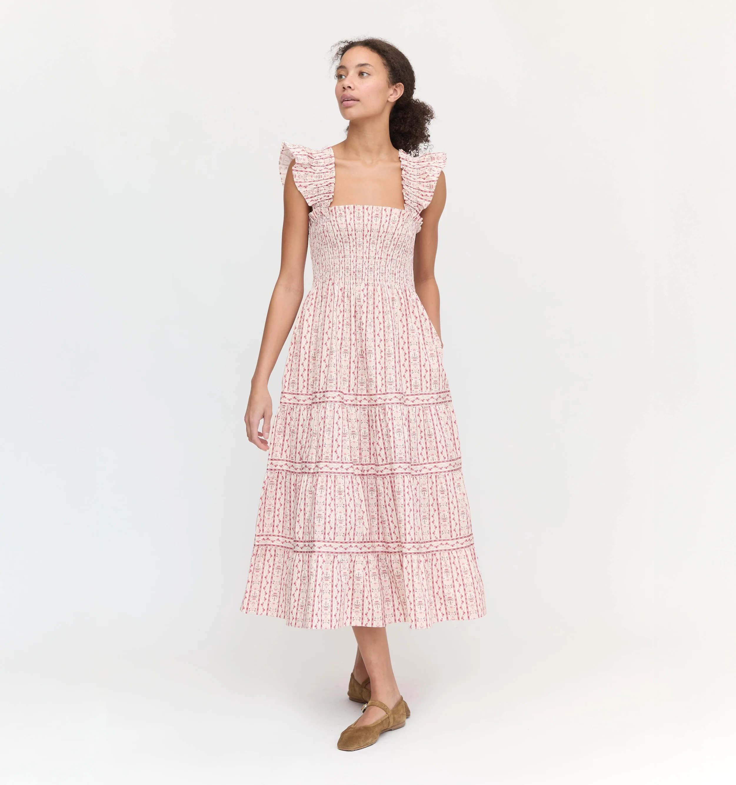The Ellie Nap Dress - Pink Emma Stripe