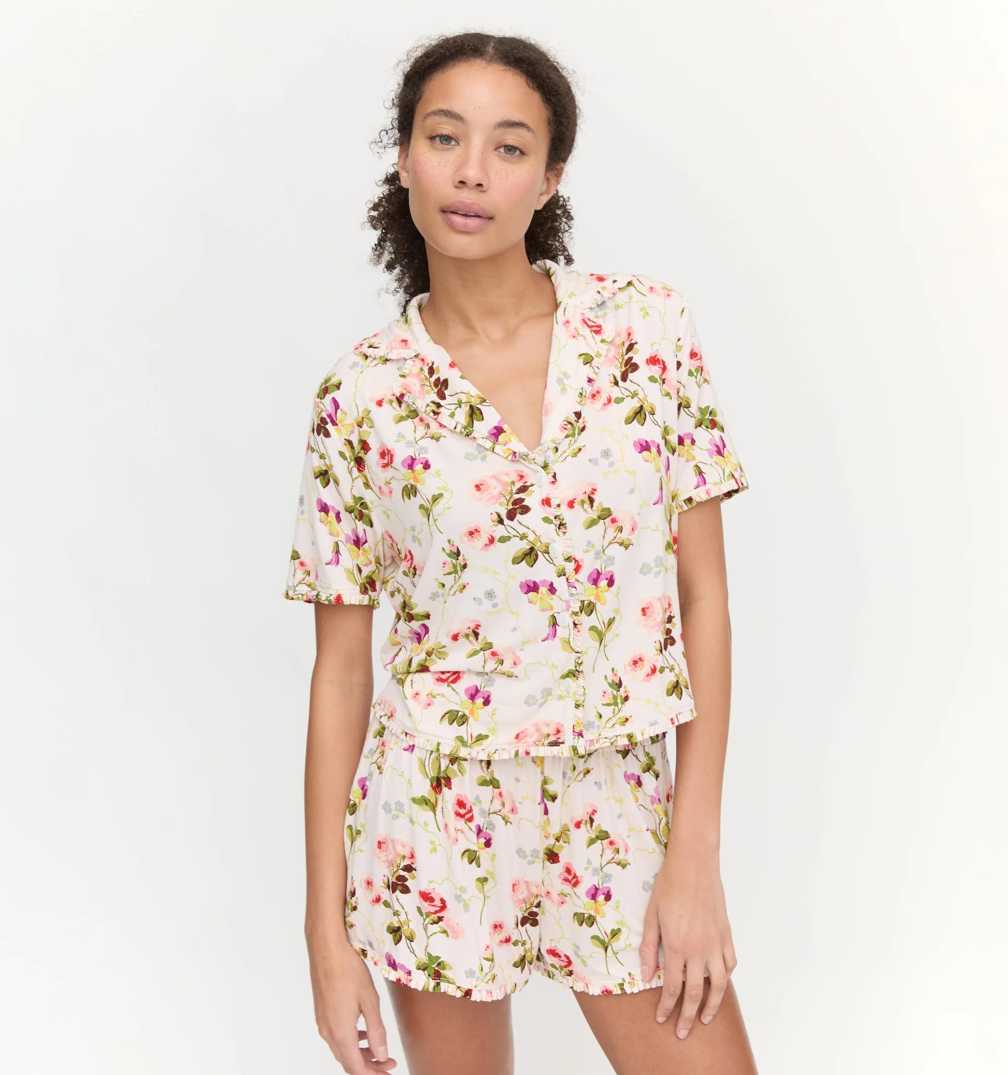 The Paige Pajama Set - Pink Bluebonnet