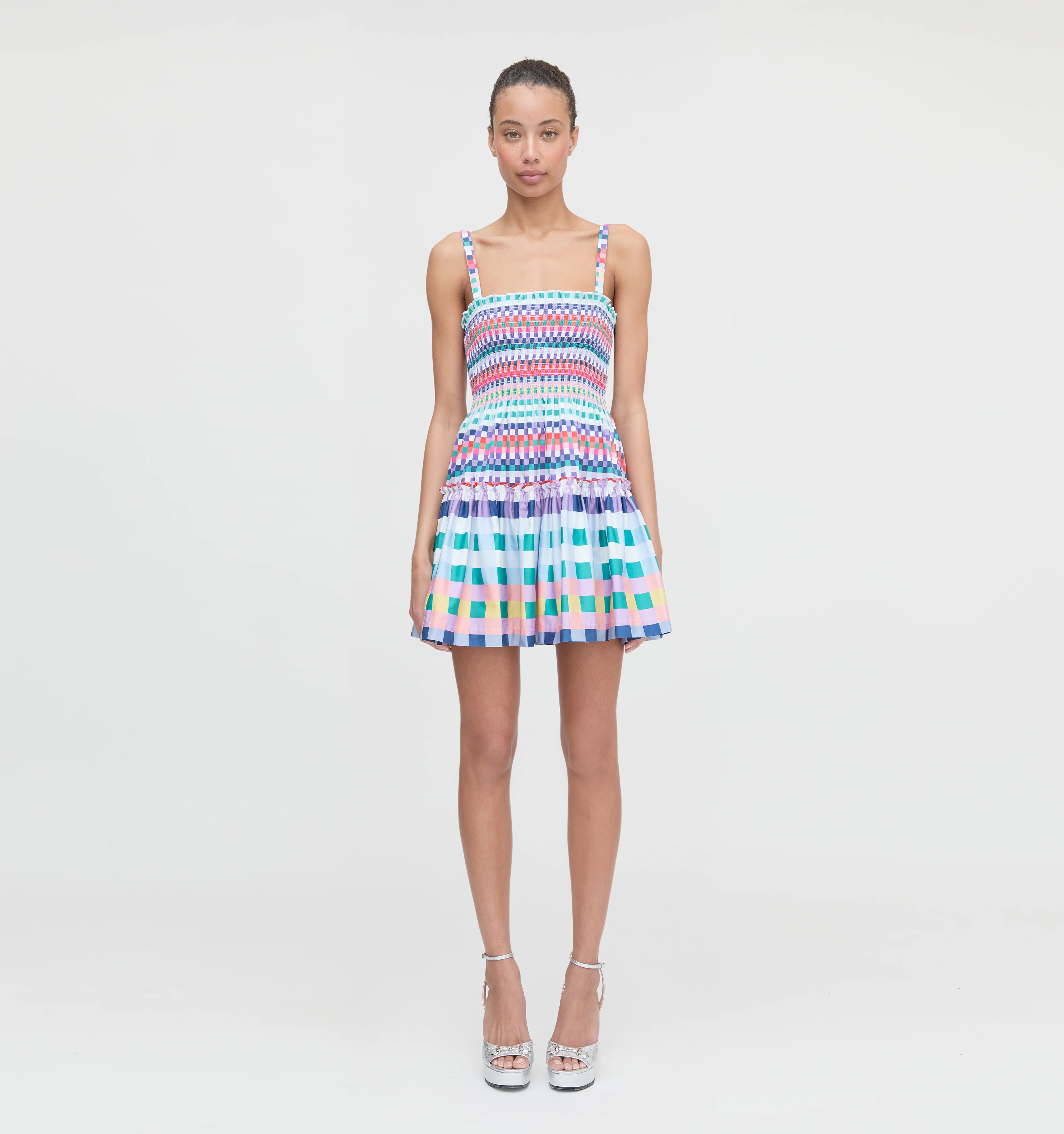 The Seraphina Mini Nap Dress - Multi Gingham