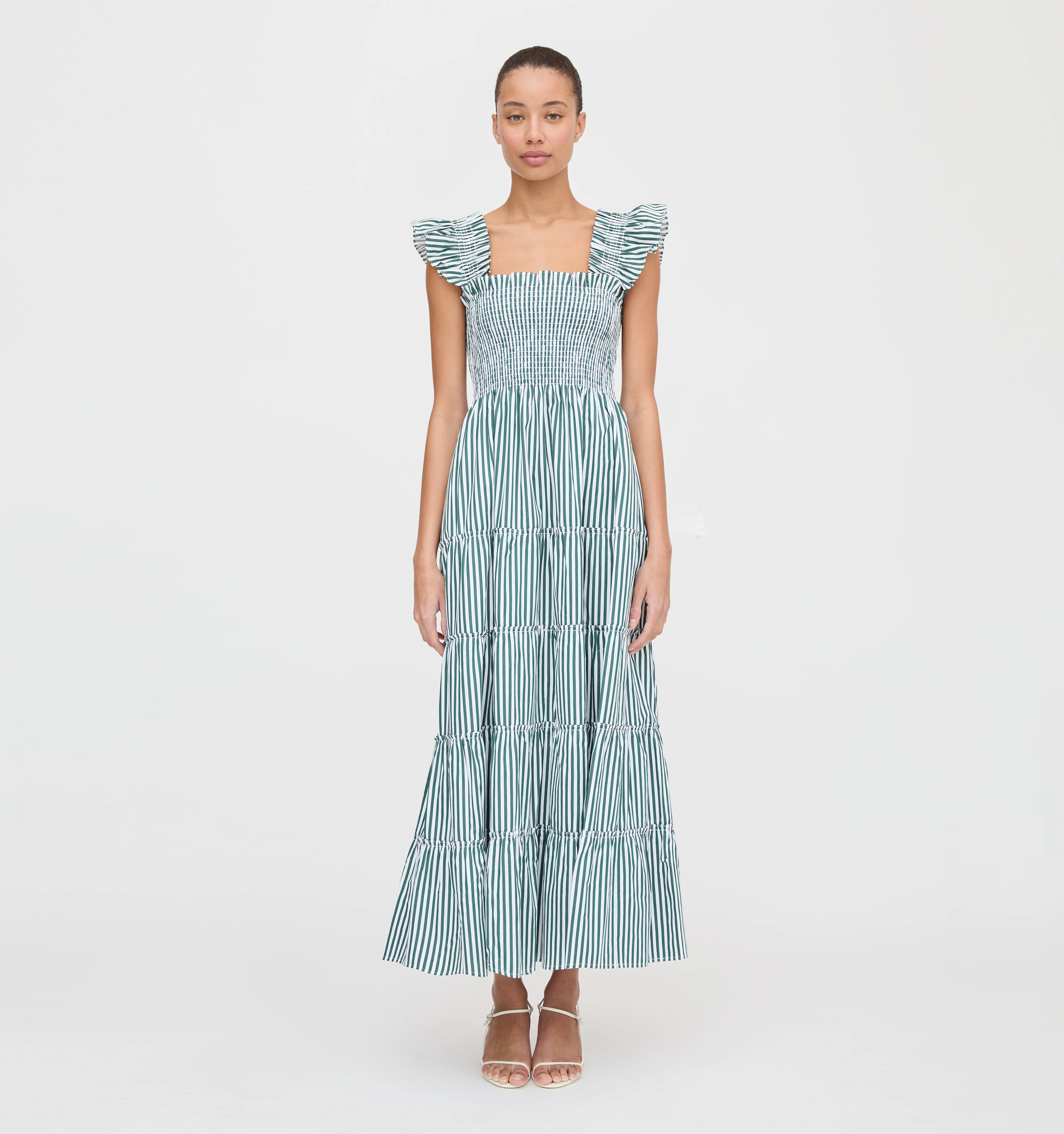 The Ellie Maxi Nap Dress - Green Stripe