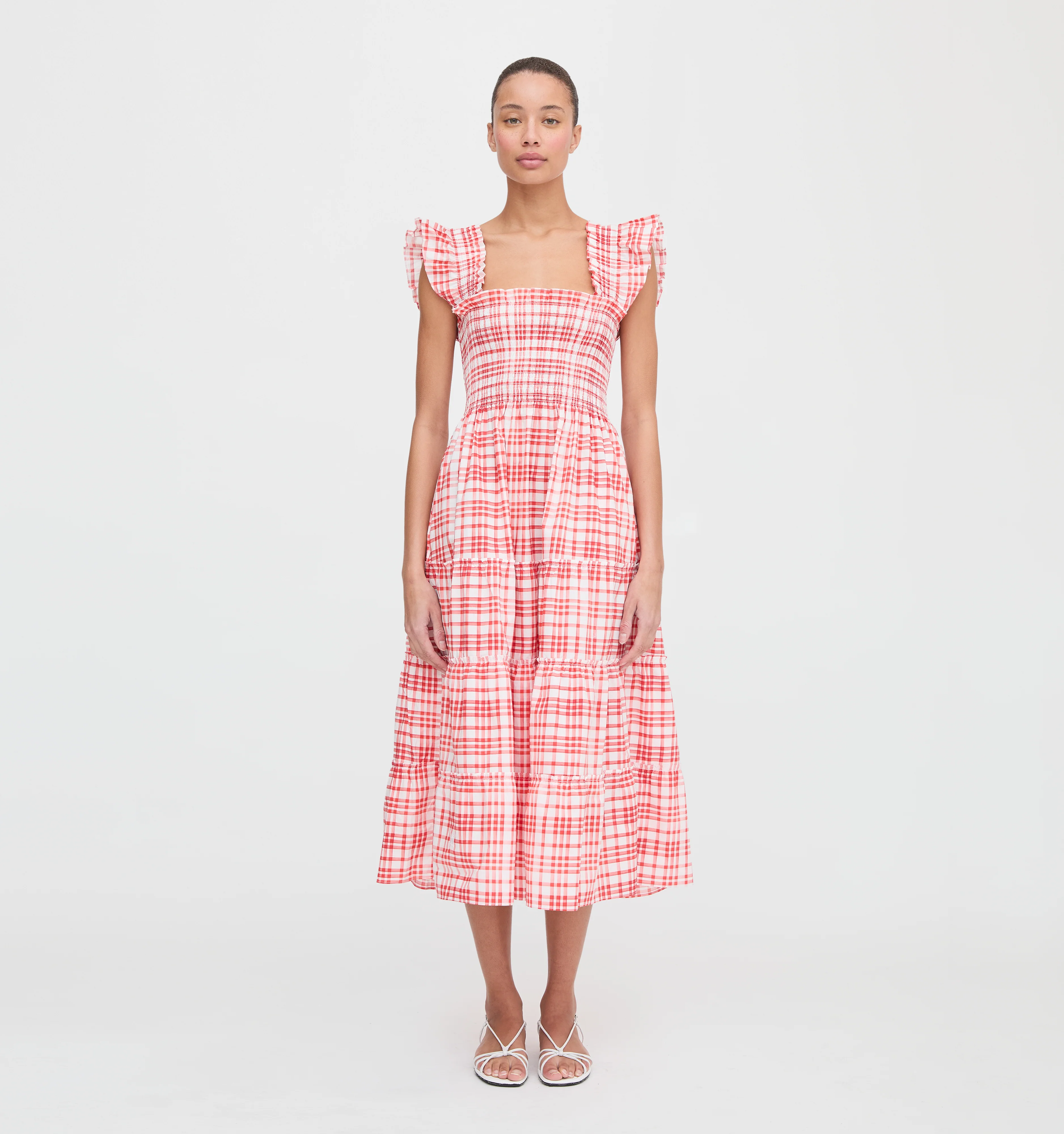 The Ellie Nap Dress - Cherry Watercolor Gingham