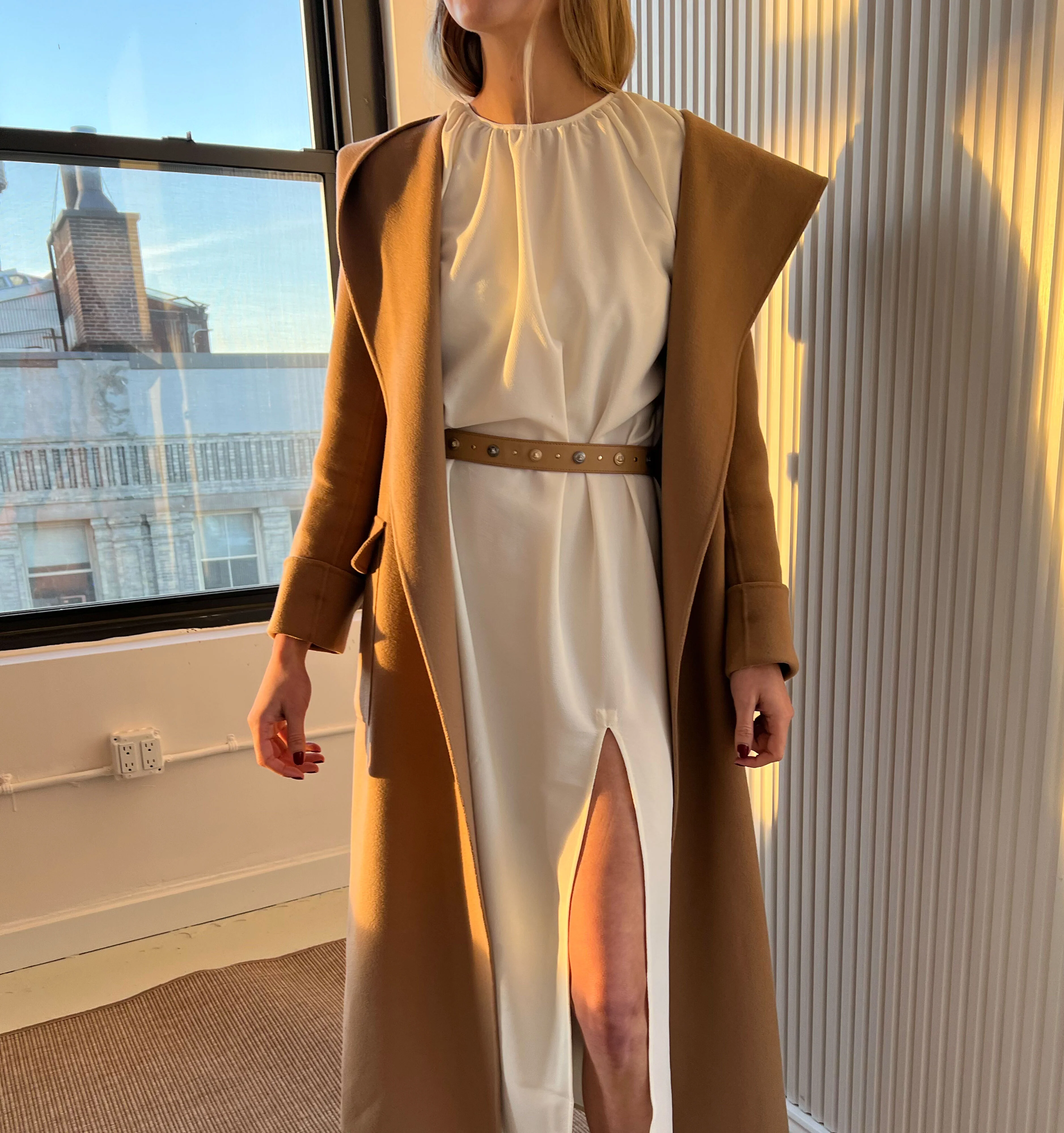 The Simone Dress - Coconut Milk Crepe