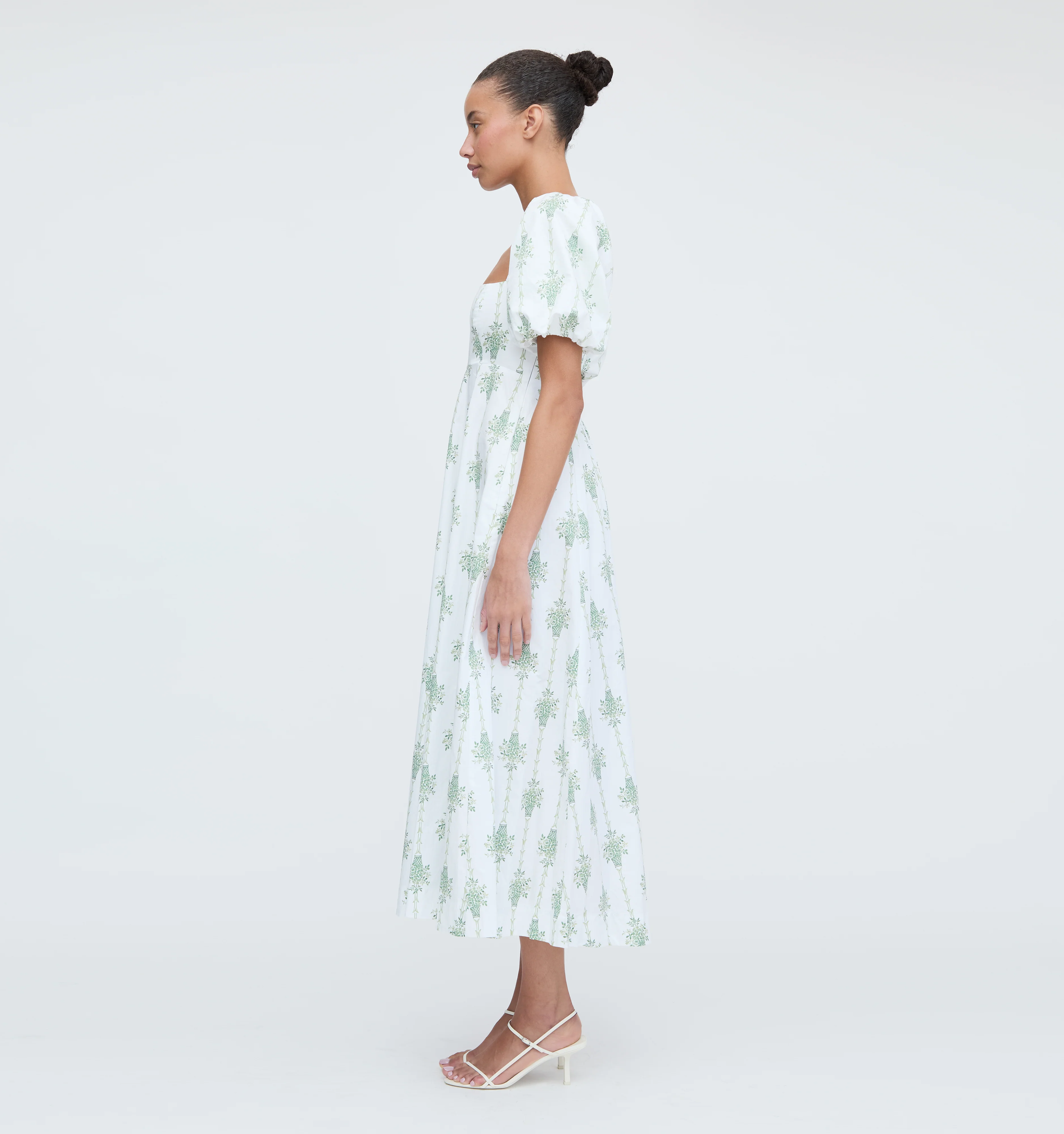 The Matilda Dress - Apple Green Basket Stripe